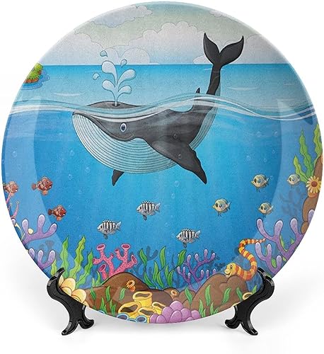 Miniatura 8 de XISUNYA Plato decorativo de 10 pulgadas, plato de cena de decoración occidental, bandera del estado de Texas, emblema patriótico, de cerámica,