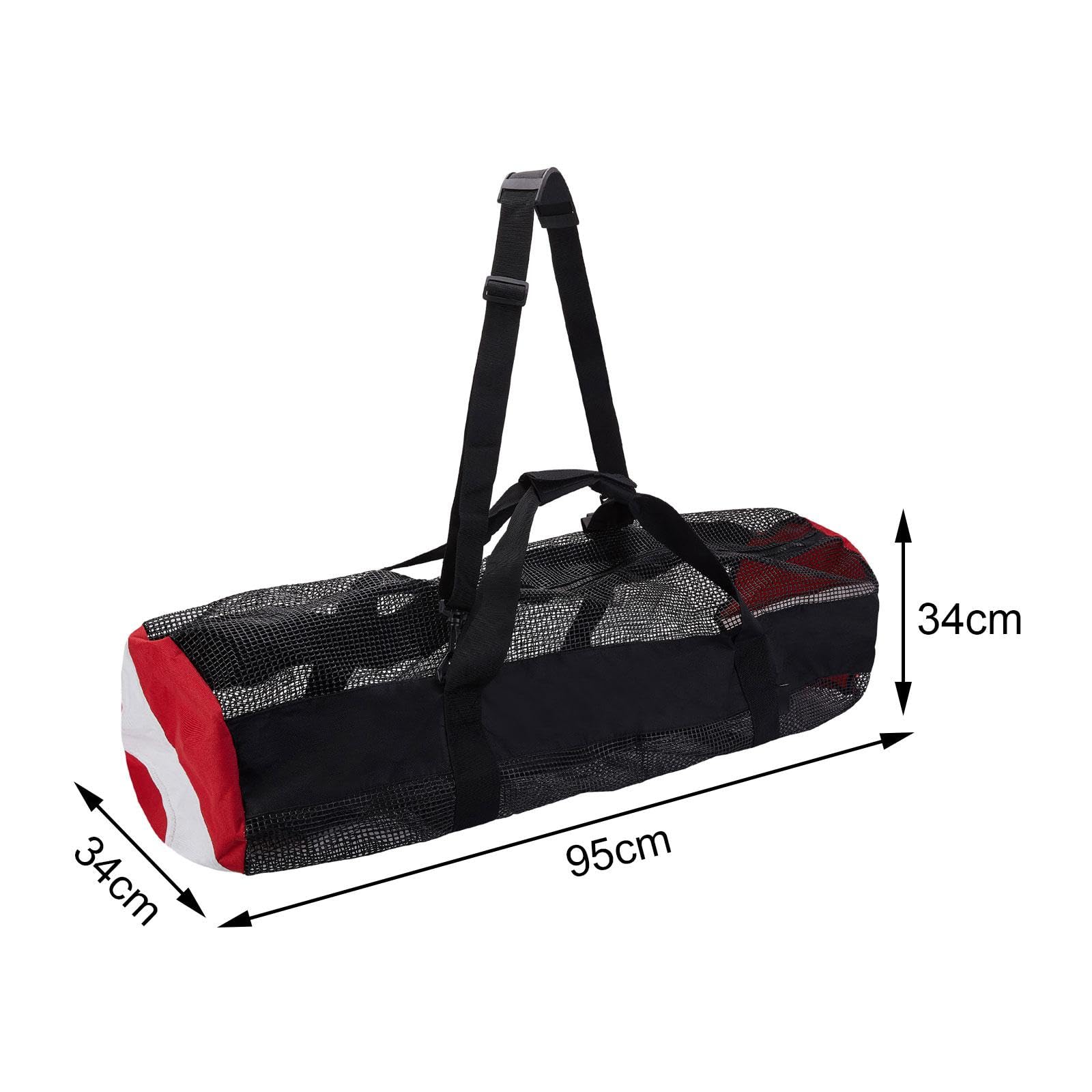 Borsa da Sub in Rete con Doppie Cerniere - Borsa in Rete Portatile E Traspirante - Borsa Portaoggetti per Nuoto, Palestra, Surf
