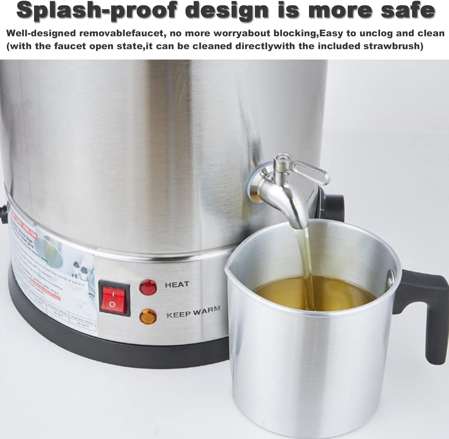 Commercial Machine,Commercial Wax Melter for Candle Making, Large Electric Wax Melting Pot for Adults Beginners, Fast Melting Candle Maker with Temperature Control & Quick Pour Spo