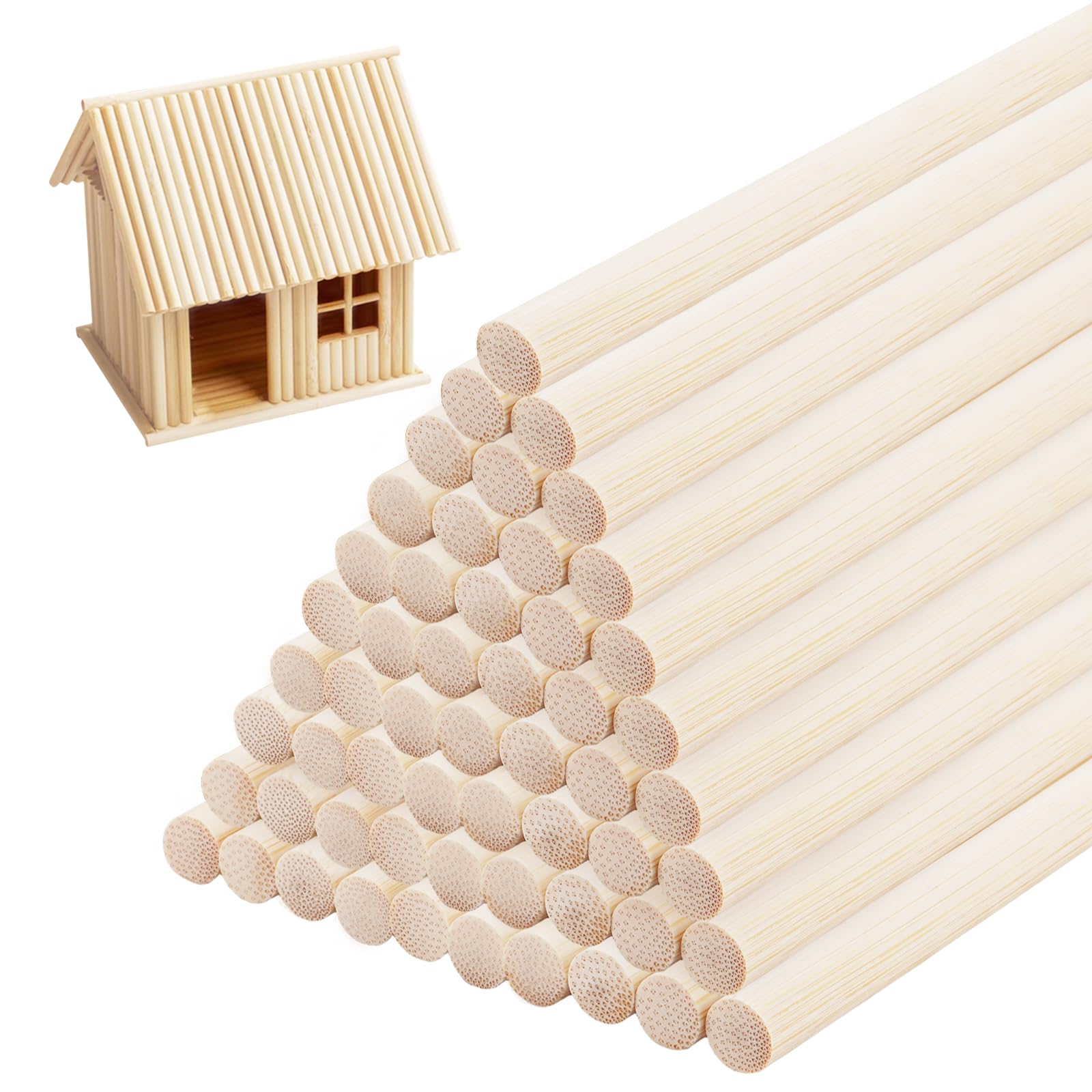10 Bastoncini In Legno Di Betulla Per DIY E Modellismo: Lunghi 30 Cm, Diametro 0,4 A 1 Cm - Ideali Per Costruzioni, Hobby E Attività Creative