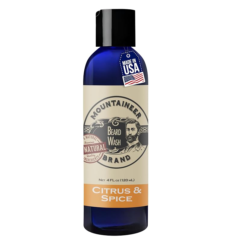 Mountaineer Brand Sabonete líquido para barba com fragrância cítrica e especiada, 120 mL