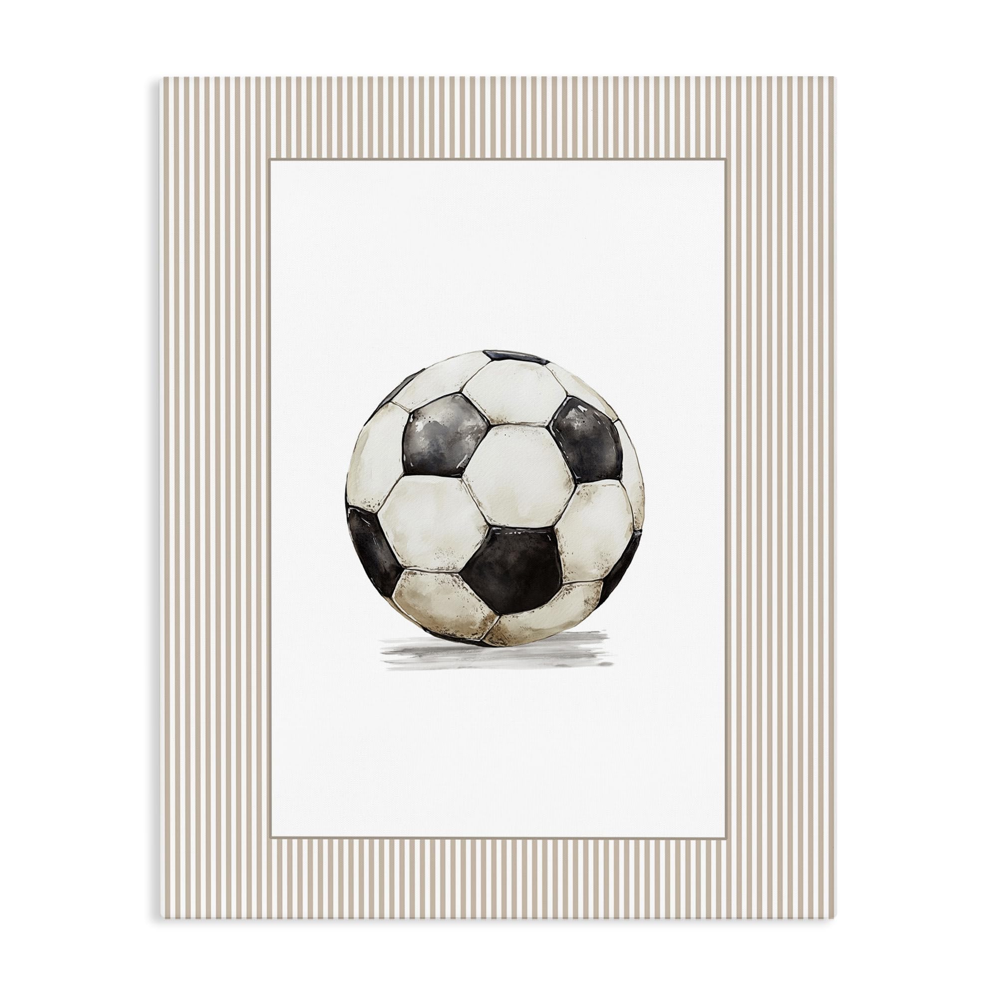 Stupell Industries 'Vintage Sports Soccer Ball', Canvas Art, 24 x 30 Inches, Easy to Hang and Sturdy, Made in USA, by Christine Simpson Art
