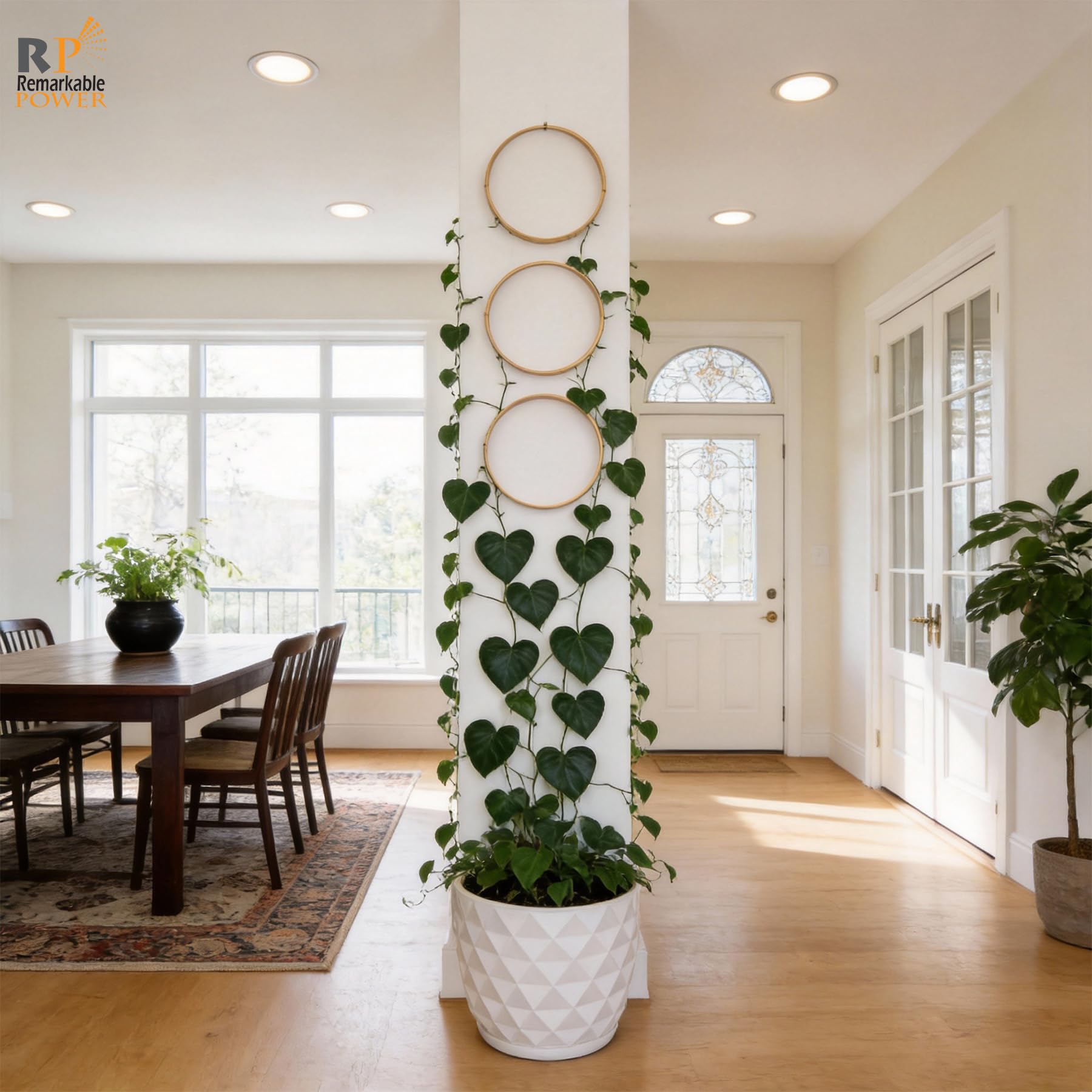6 Stück Holz Bambus Floral Hoop 20,3 cm Makramee Floral Hoop Ringe Kranz Ring für DIY Traumfänger Hochzeit Kranz Wandbehang Dekor