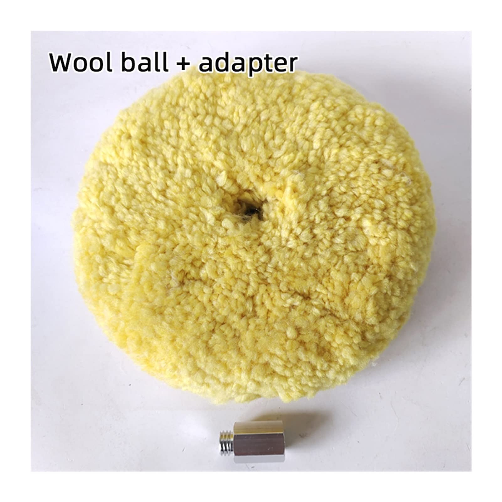 YANGQI yaoqijie 3M05705 Bola de Lana de Doble Cara Amarilla Pulida de Lana Pulida Tornillo de Bloqueo de Tornillo rasguños de Cera Gruesa Disco de Lana de Cera Lasting