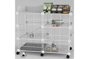 Kaytee Triple-Tier Small Animal Cage for Guinea Pigs, Ferrets, and Rats