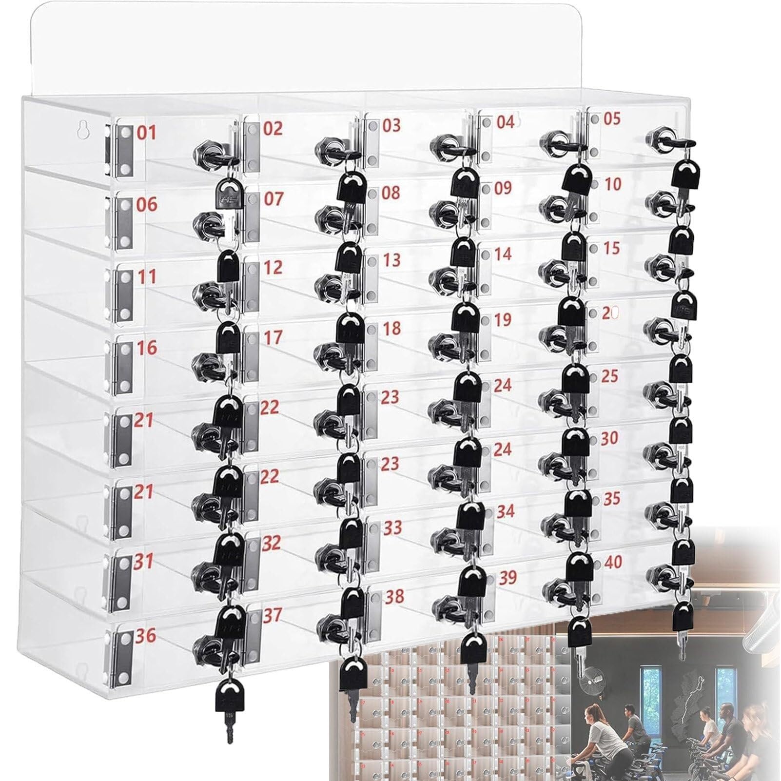 Casillero para teléfono móvil Caja de Almacenamiento para teléfono móvil Soporte acrílico para teléfono móvil Caja de Almacenamiento de Escritorio Armario de Almacenamiento acrílico para