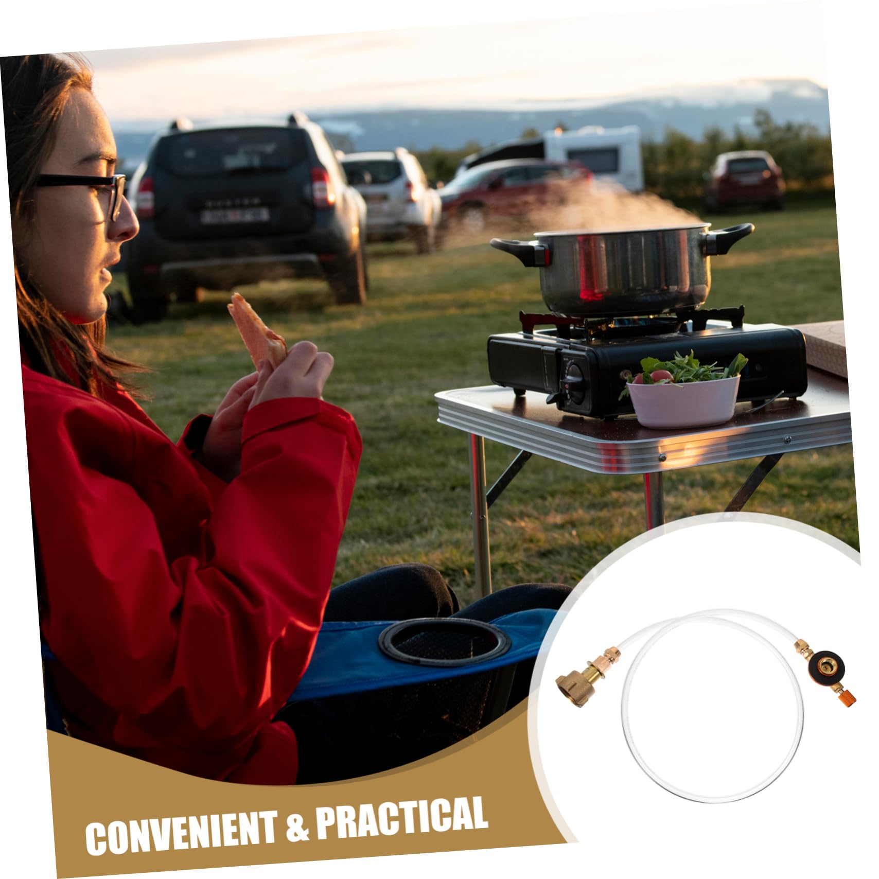 BESPORTBLE Gas Adapter Converter Outdoor Gas Tube for Camping Stove Propane Tank Connector