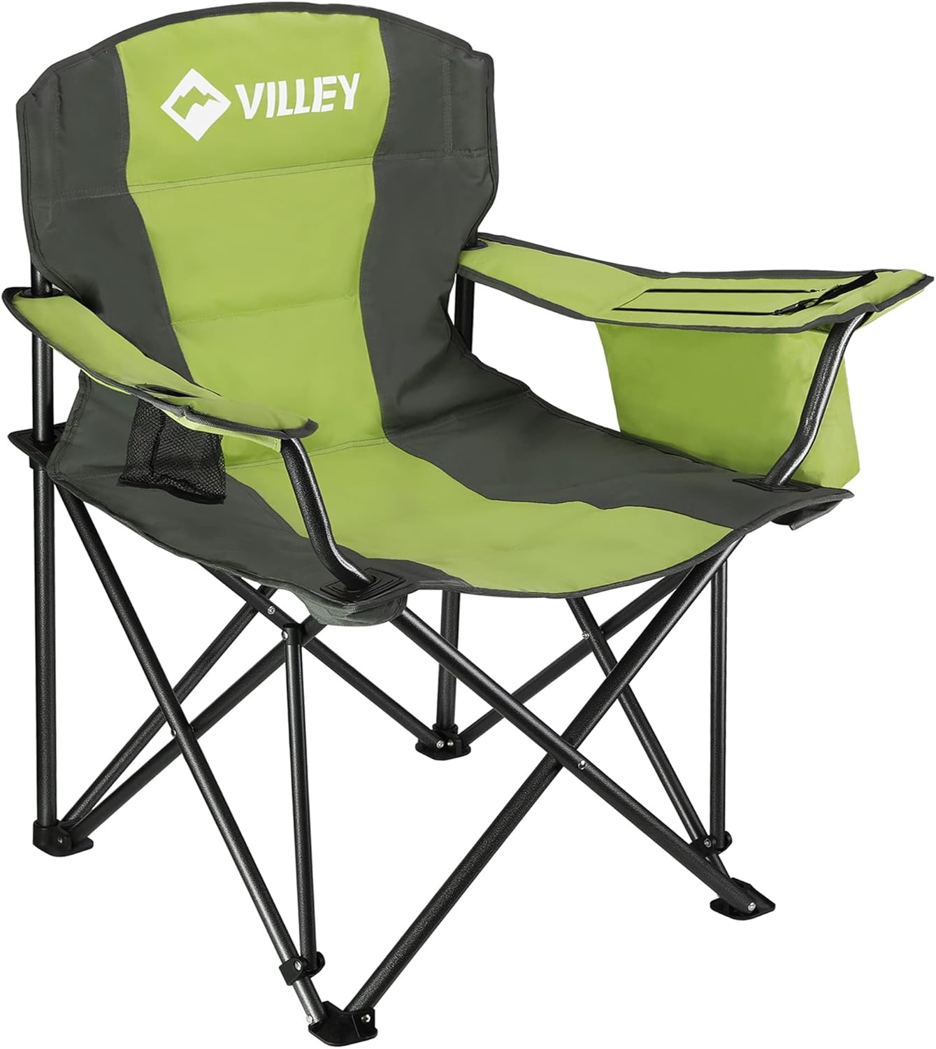 VILLEY Tall Directors Chair + Padded Camping Folding Chair + Heavy Duty Camping Chair with Cooler Bag