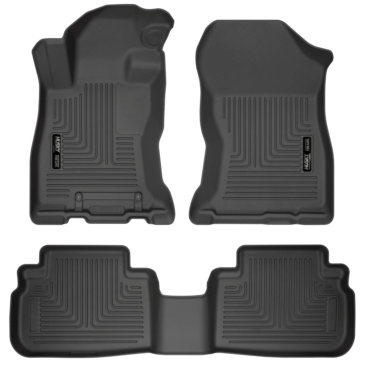 Husky Liners Weatherbeater Floor Mats Fits 2019-2024 Subaru Forester Front 2nd Row 3-pc Black - 95891