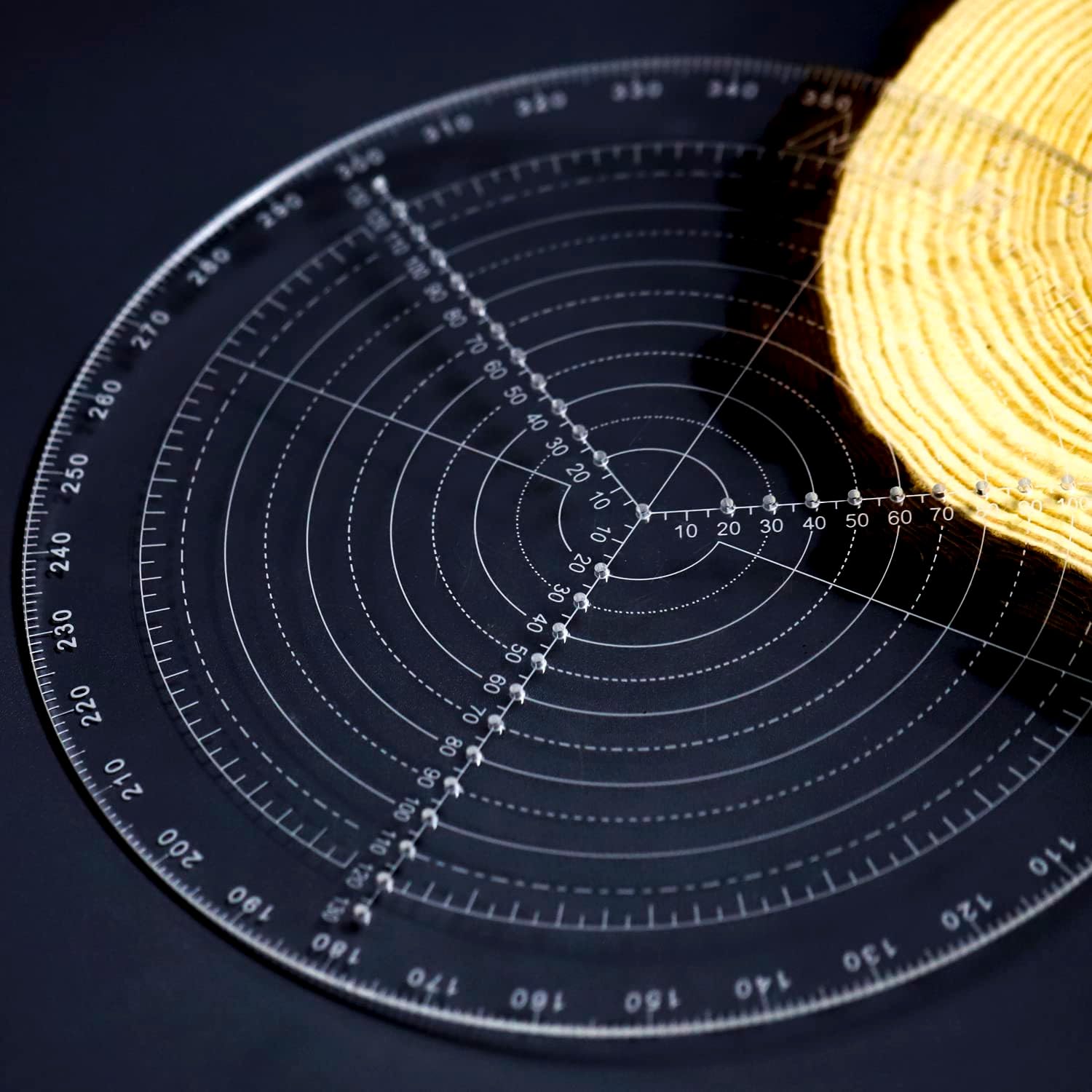 Round Circle Center Finder Compass Tool 300mm/11.8 Inch for Wood Turners Bowls Lathe Work Clear Acrylic for Handicrafts Handmade DIY Furniture Making