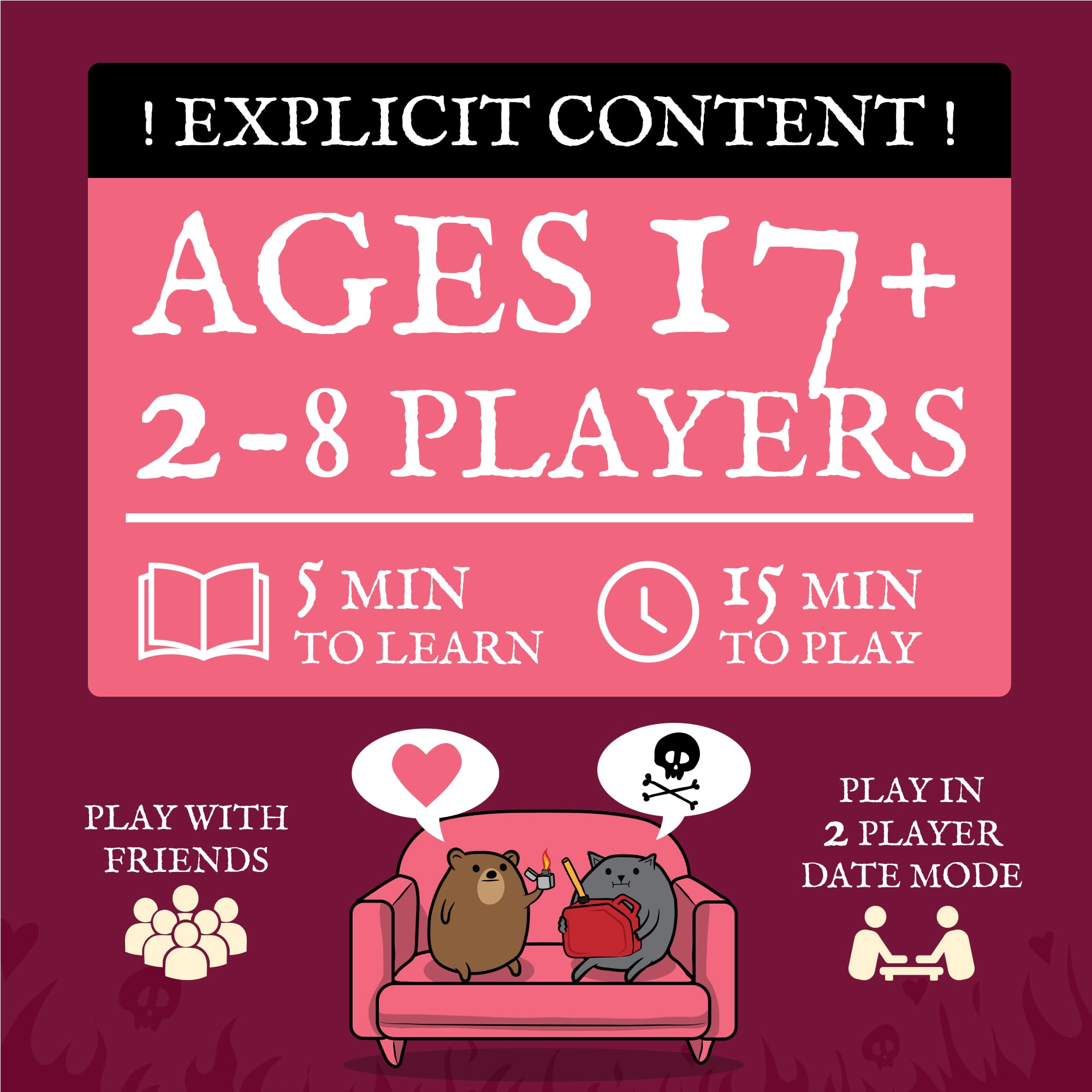 Horrible Couple – Extra Horrible Edition – Party Game For 2-8 Players, From The Creators of Horrible Therapist | A Fun Game Night with Friends, Funny Card Game for Adults On Date Night