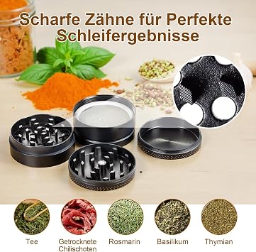 PyR1 Metal Crusher Grinder Stainless Steel 4.9 cm Pepper Mills