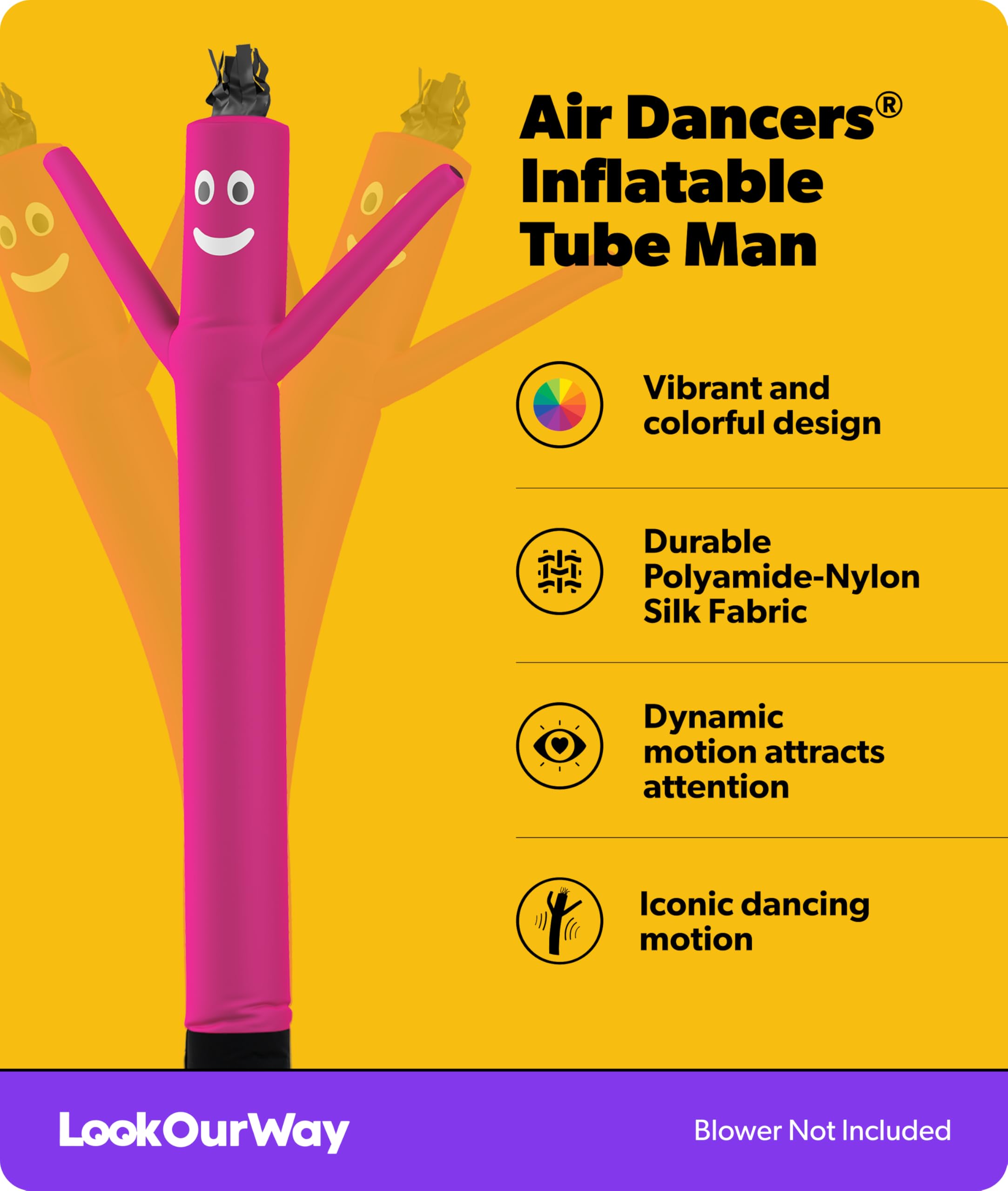 LookOurWay Air Dancers - Tubo Gonfiabile da Uomo, 3,5 m, (Ventilatore Non Incluso)