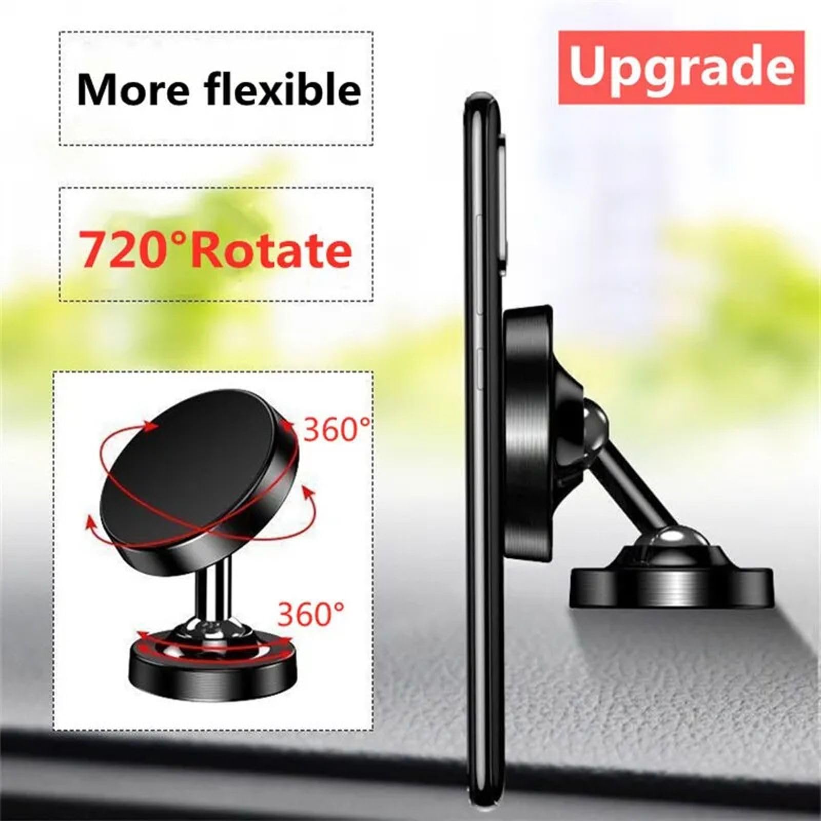 Magnetyczny uchwyt samochodowy na telefon Stojak Uchwyt samochodowy Smartphone Mobilne wsparcie w uchwycie samochodowym, pasuje do iPhone'a Samsung Xiaomi