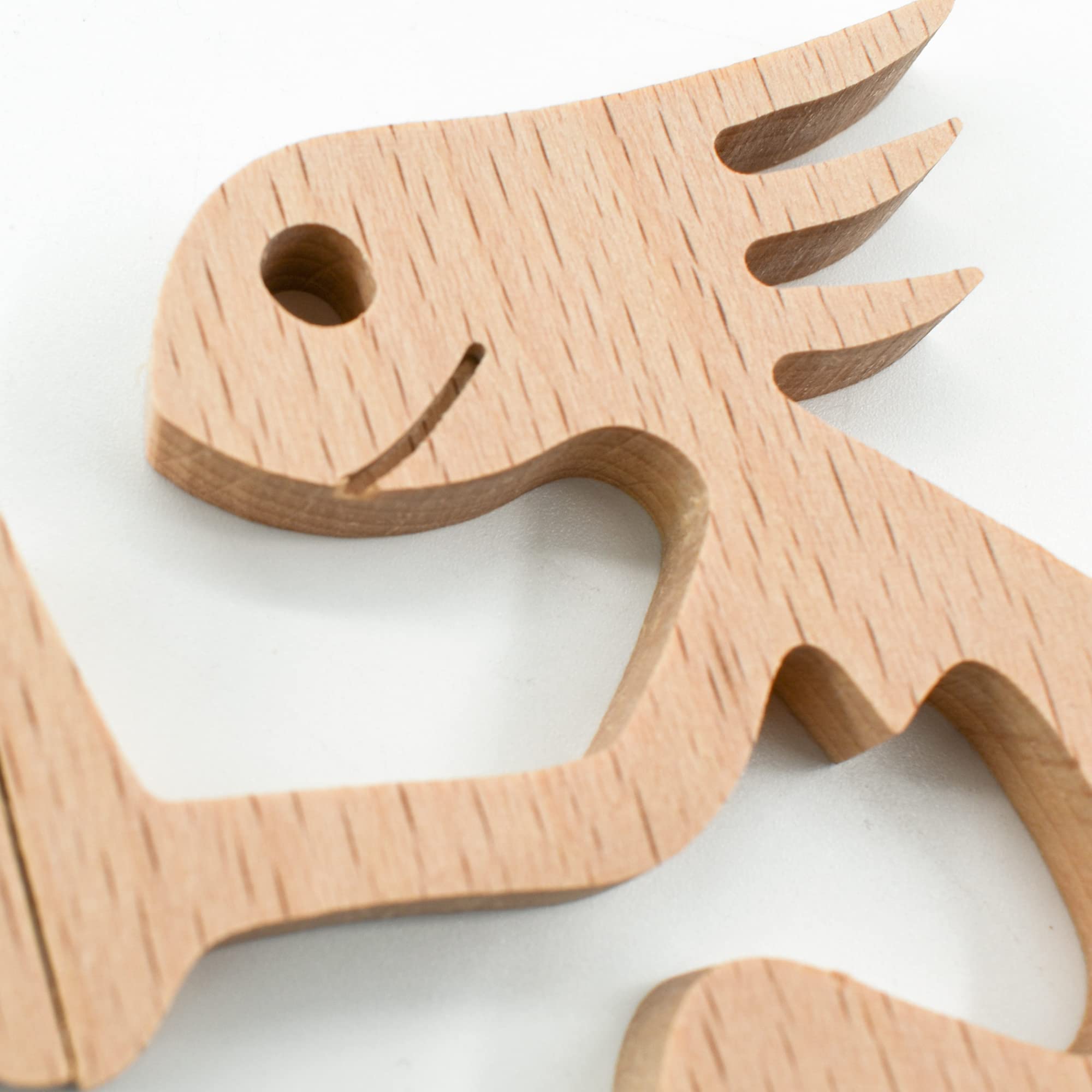 Enkrio Wooden Dog Figurines Hand Carved Wood Dog Human Sculpture Statue Handmade Accents Crafts Wooden Adorn Standing Tabletop Decoration Ornament for Home Decor - Image 3
