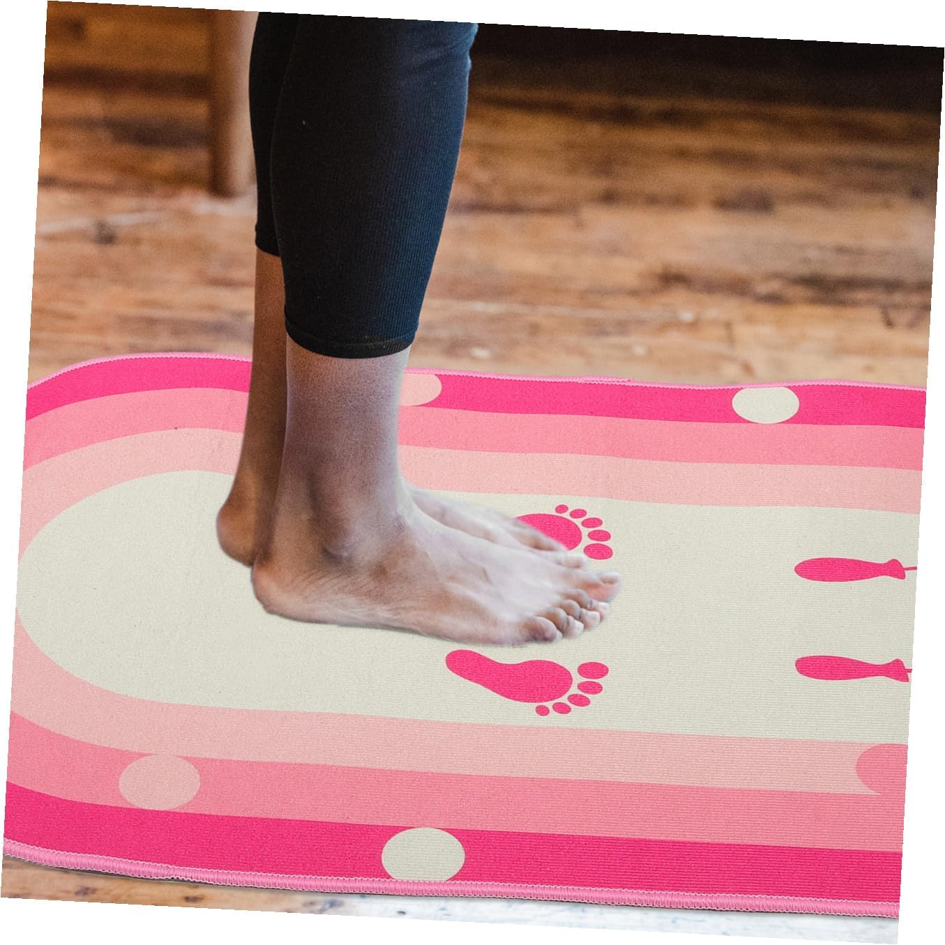 Alipis Silicone Bottom Soundproofing Skipping Rope Mat, Thickened Fitness Workout Pad 50x80cm Oval, Non-slip Household Sports Mat for Indoor Exercise and Training