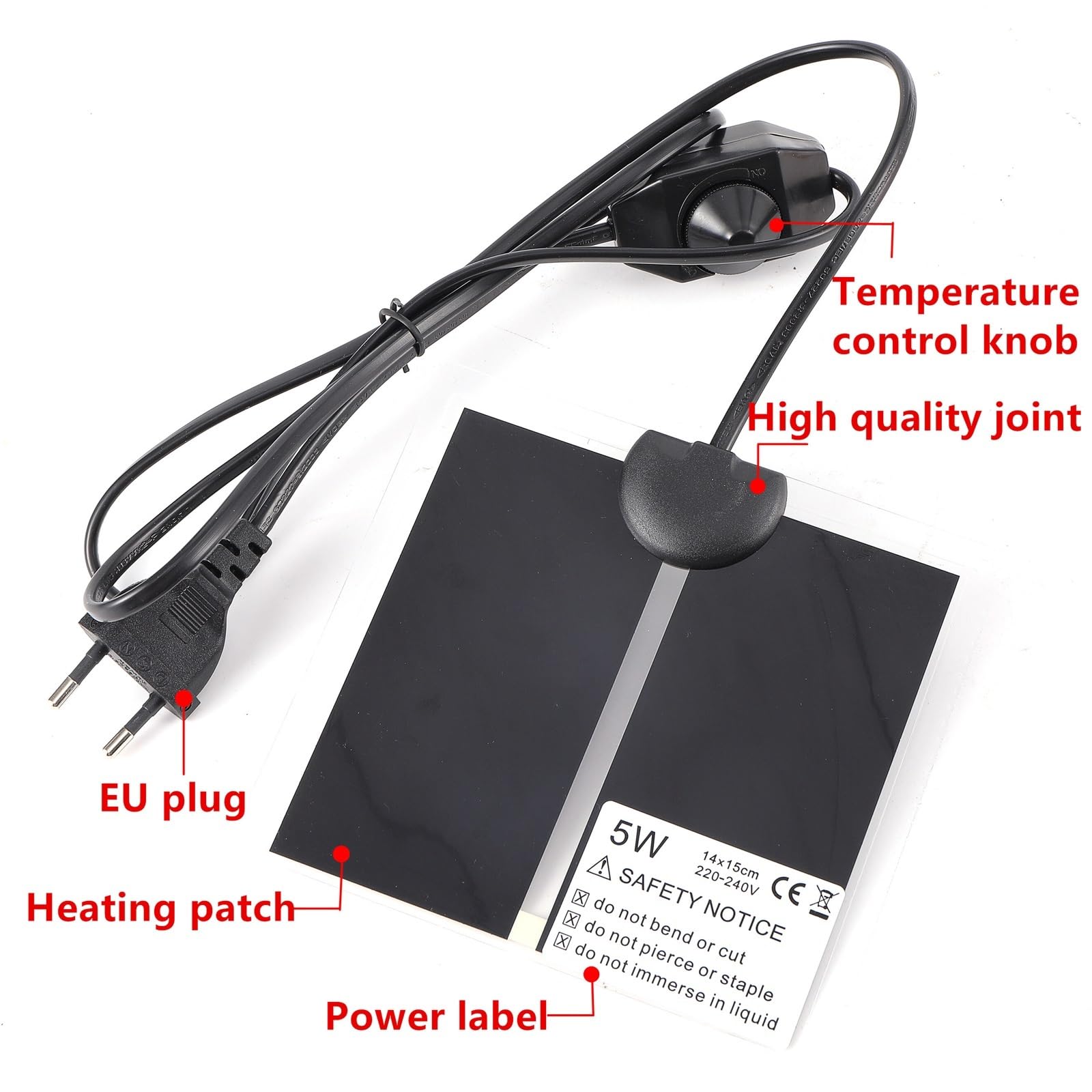 Heizmatte für Pflanzen, 5–45 W, wasserdicht, Pflanzensamen, Keimung, Anzucht, Klon-Starter-Pad, Gartenbedarf, Reptilien, Heizmatte, beheizter Anzuchtkasten (35 W)