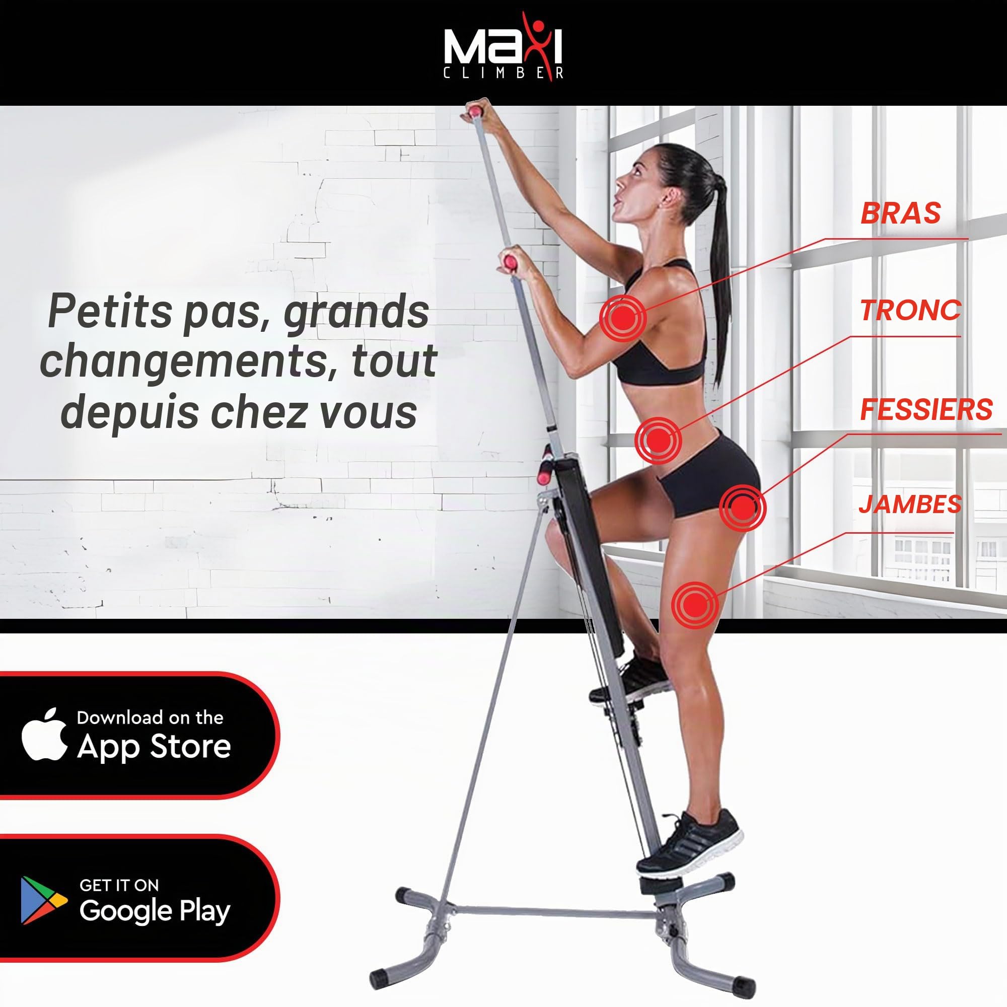 Maxi Climber New Image Appareil d'exercice Vertical pour Cardio d'escalade