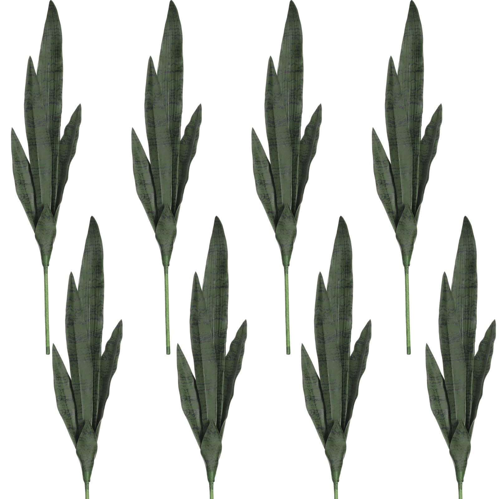 Tigeen Faux Snake Plant 30 Inch Artificial Snake Plant Tall Faux Agave Plant Fake Sansevieria for Outdoor Indoor Home Office Succulents Greenery Store Decoration (Green,8 Pcs)