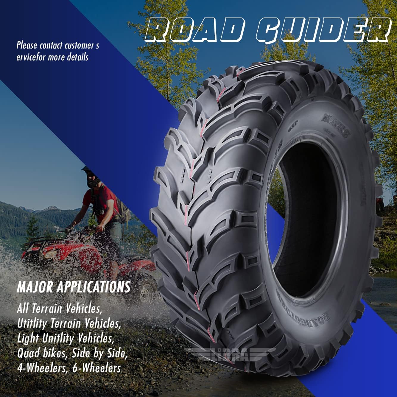 ROADGUIDER Set of 2 New ATV UTV Tires 27x9-12 27x9x12 6PR