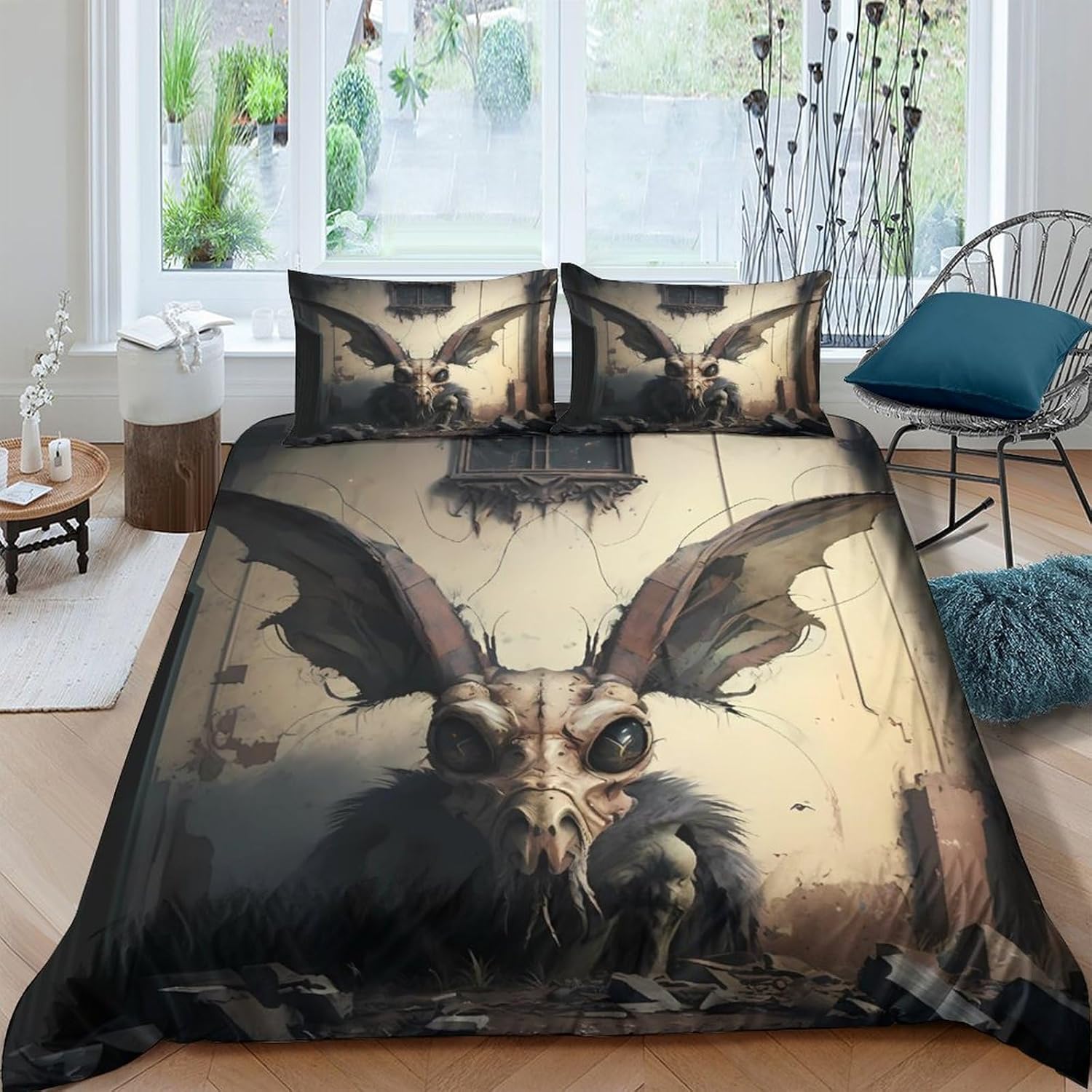 Printed Quilt Cover 3D Print Pillow Cases Bedding Set Soft Easy Care Bedding Quilt Cover Set Quilt Cover Children Room Decor 2 Pillowcases Twin（173x218cm）