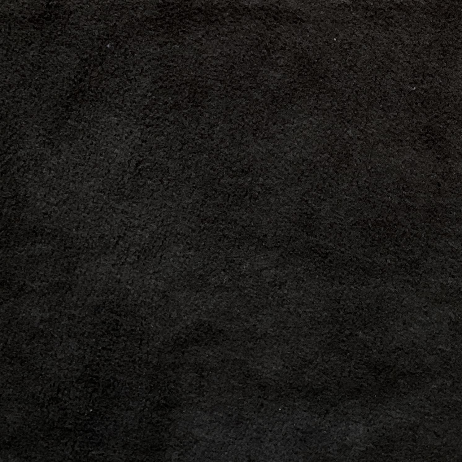 Solid Black (Heavy Weight, Spun) Anti-Pill Fleece Fabric by The Yard