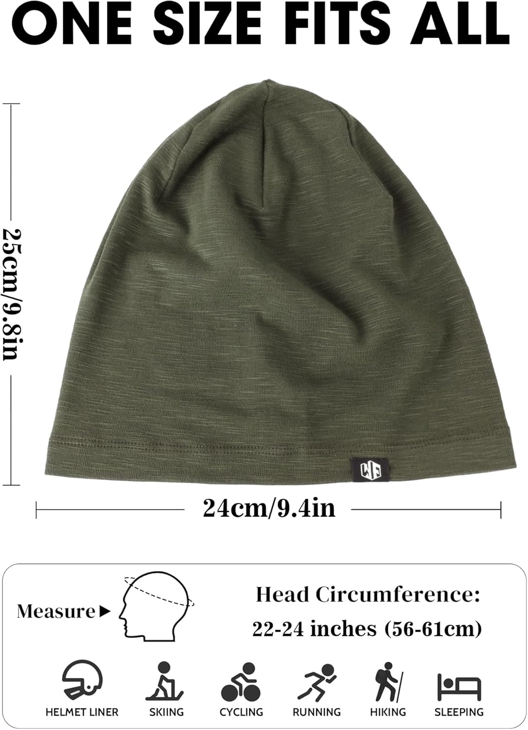 2-Pack Slouchy Beanie Skull Cap for Men & Women, Comfortable & Lightweight for Running Workout Daily Casual - Image 8