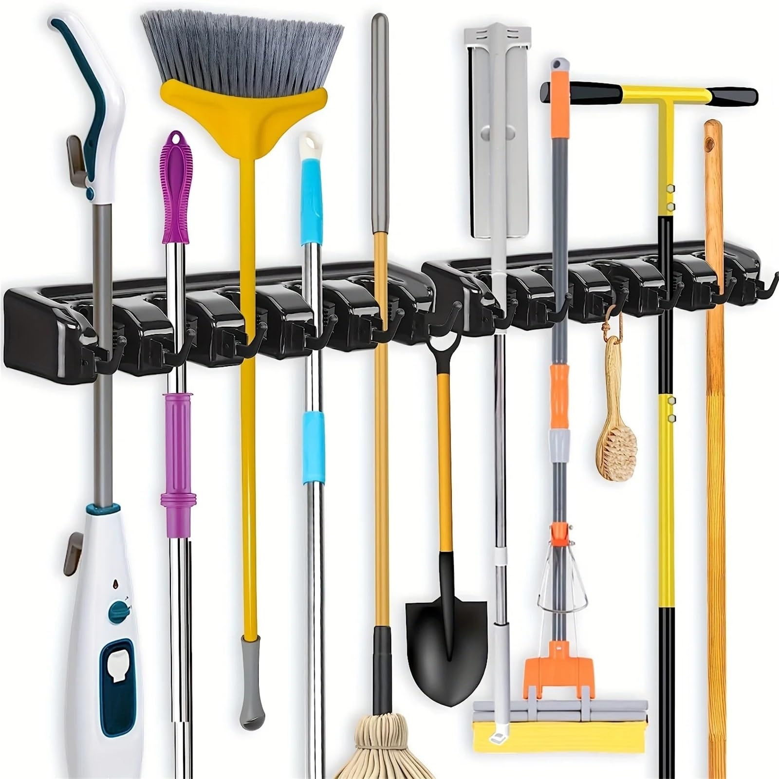 Porta Scope Parete 1pc Magic Mop Rack Clip Gancio Portaoggetti da bagno Ganci multipli Multifunzionali per cucina