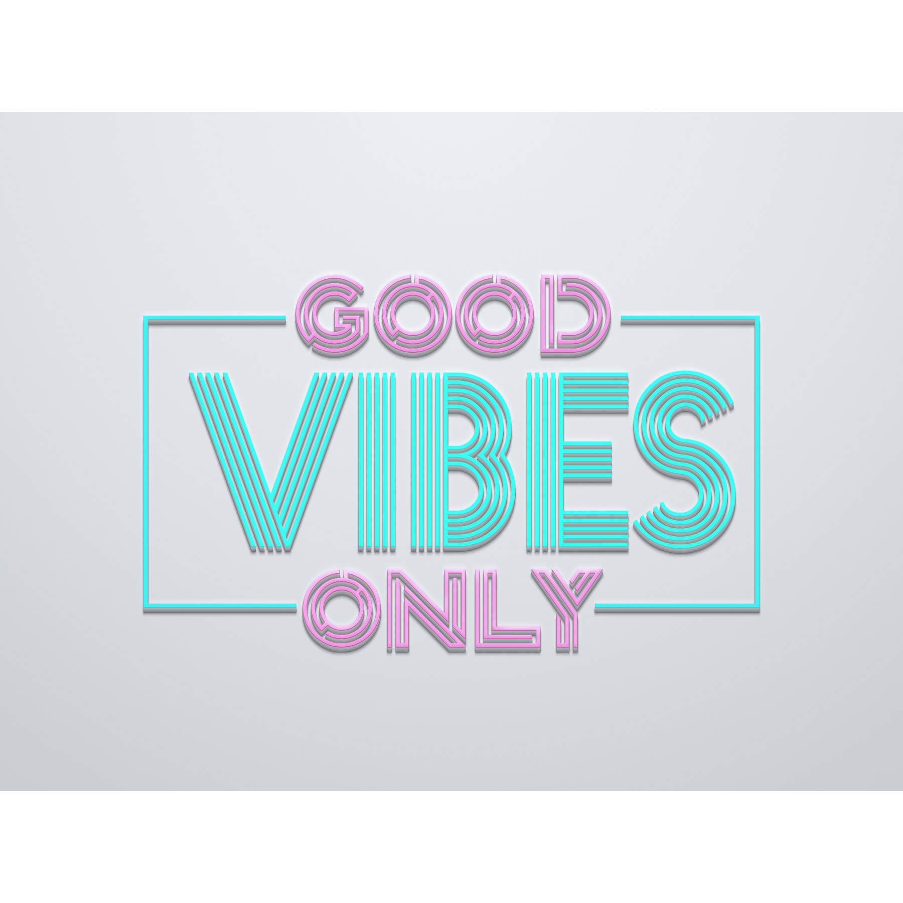 Wee Blue Coo LTD Motivational Quote Good Vibes Only Wall Art Print Poster 12X16 ''