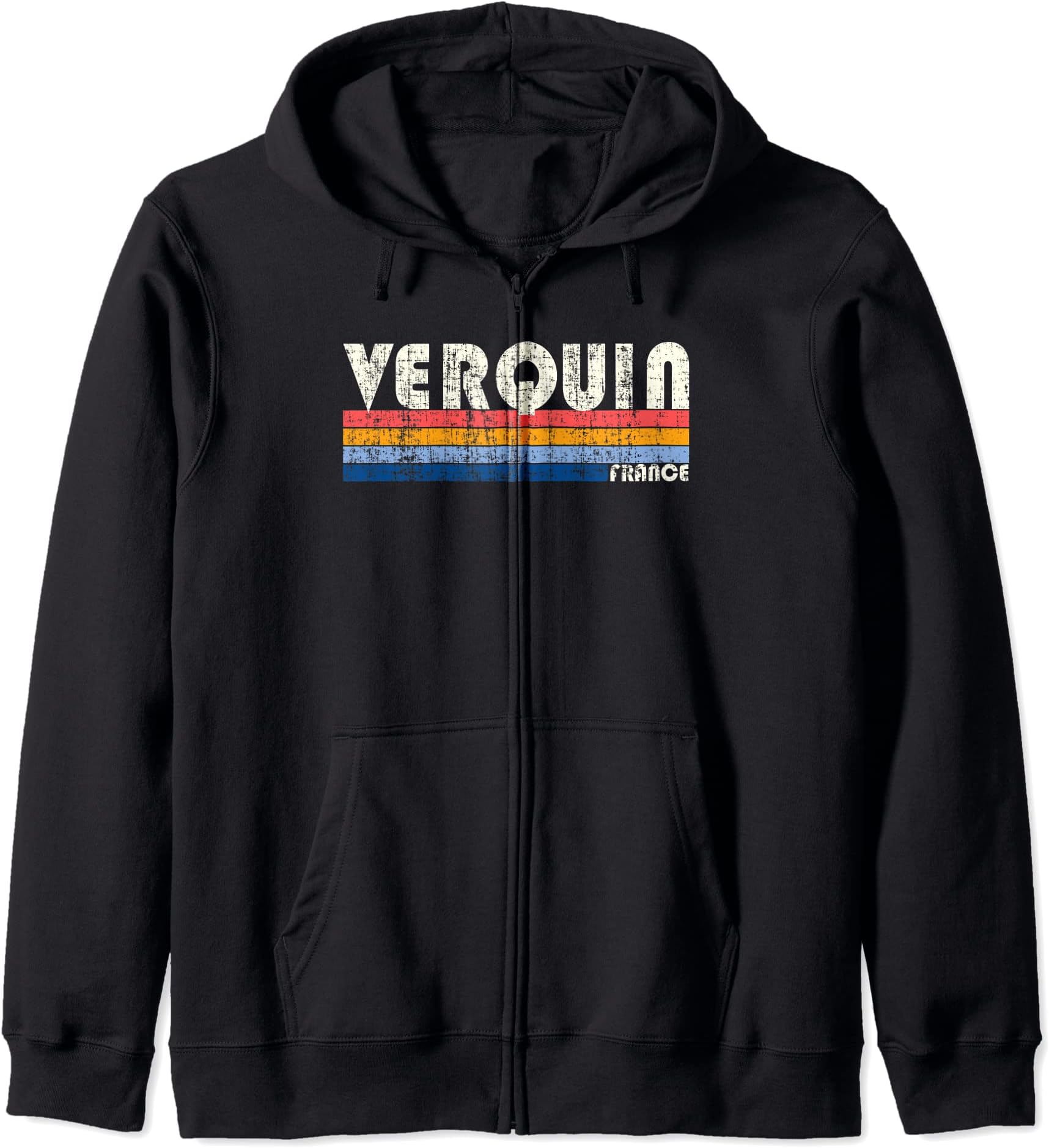 Retro Vintage 70s 80s Style Verquin, France Zip Hoodie