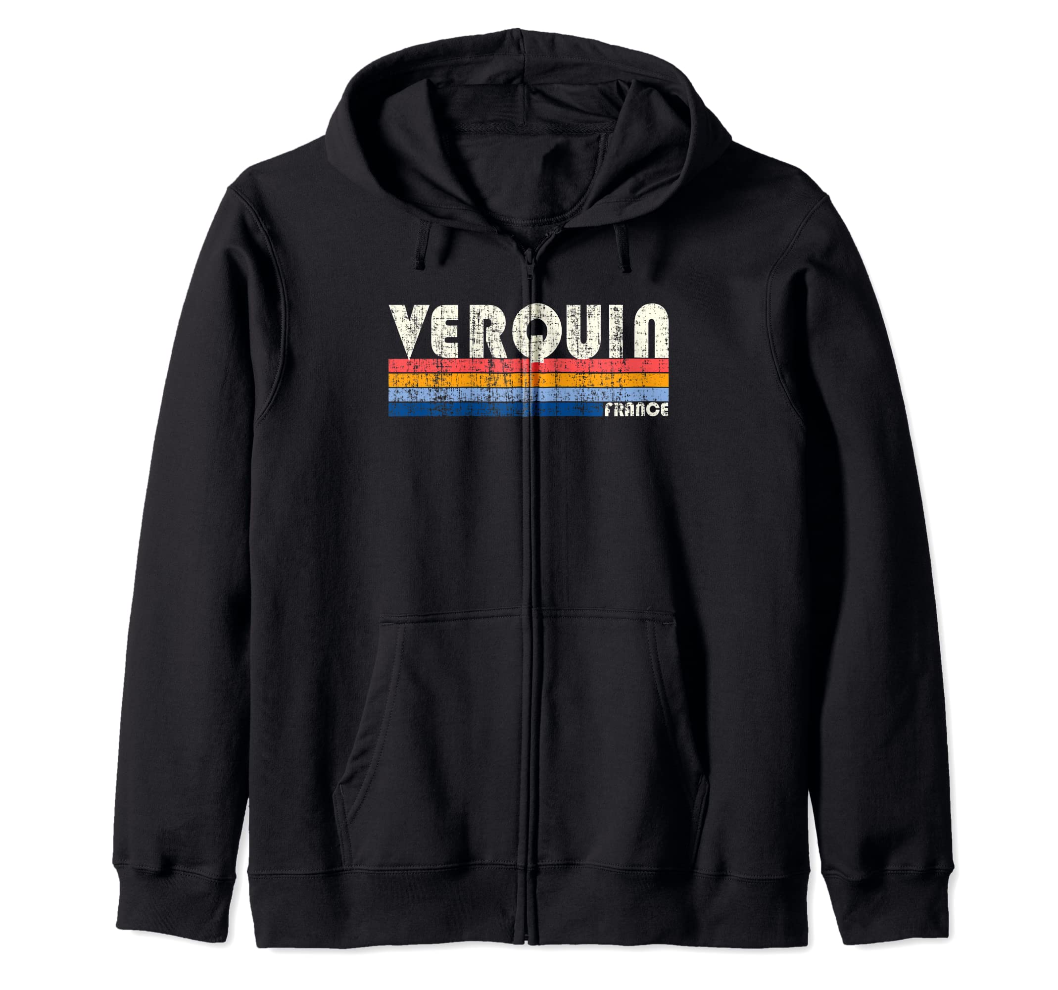 Retro Vintage 70s 80s Style Verquin, France Zip Hoodie