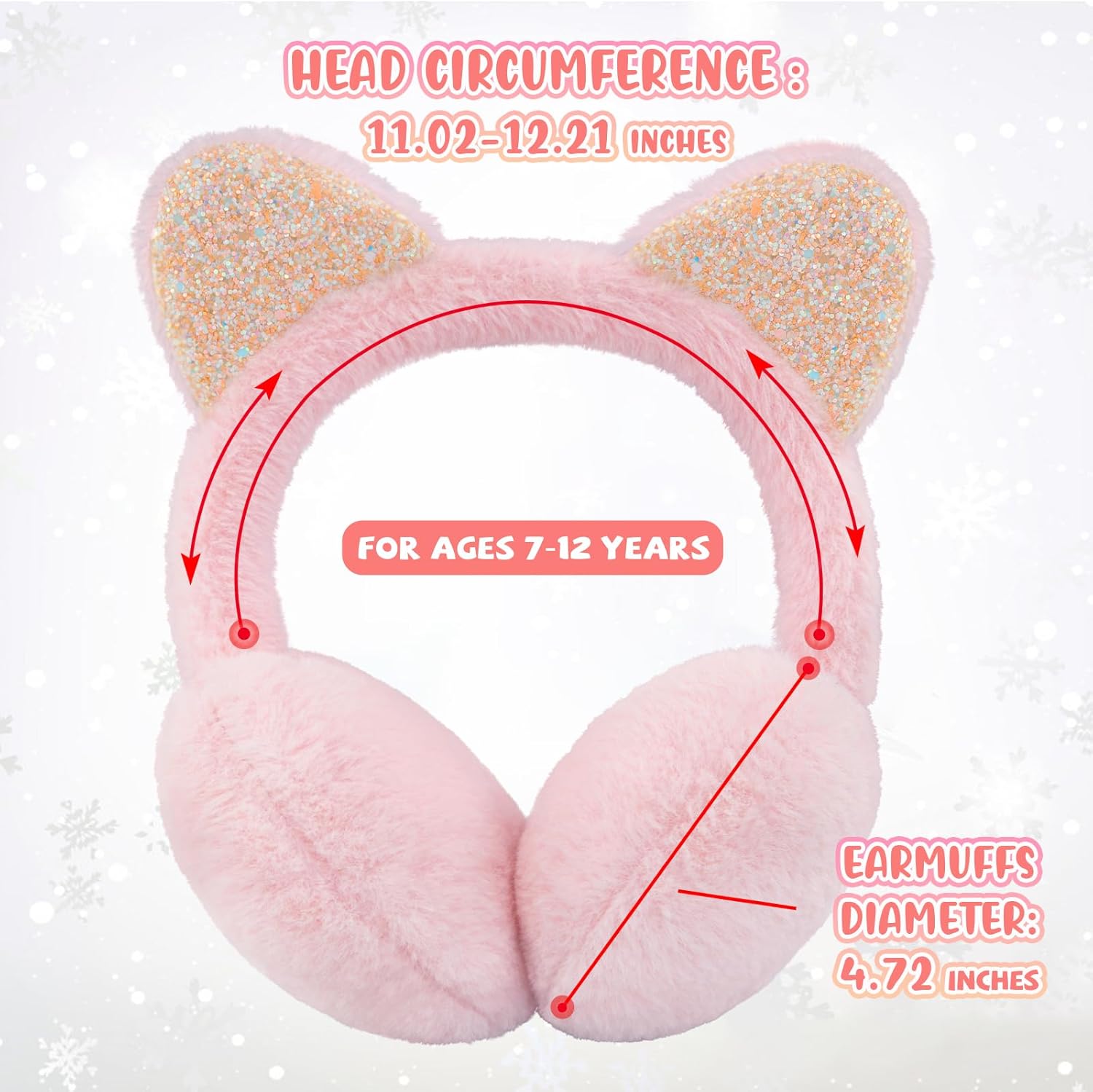 XIAOHAWANG Winter Earmuffs for Kids Girl Warm Ear Muffs Baby Boy Plush Padded Ear Warmer - Image 5