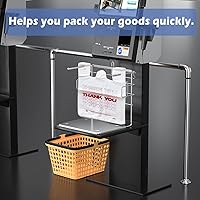 Vista 3 de TashiBox 100 bolsas de plástico/Bolsas de compras/Bolsas de agradecimiento/Bolsas para abarrotes reutilizables y desechables - Mide 11.5 x 6.25 x 21