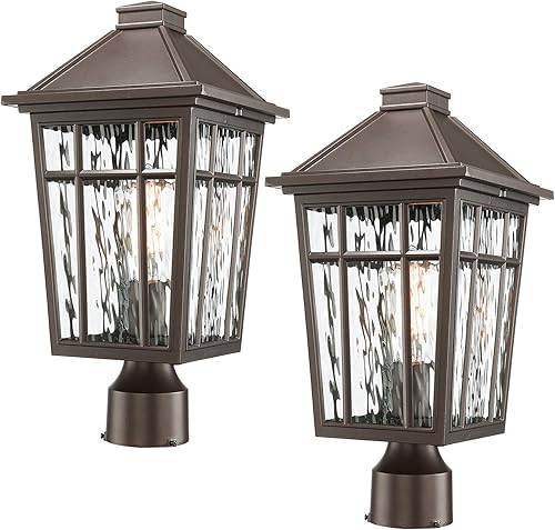 Miniatura 17 de Darkaway Luces de Poste Grandes para Exteriores, Accesorio de Luz de Poste de Lámpara, Lámpara de Poste de Aluminio Impermeable de 17 pulgadas