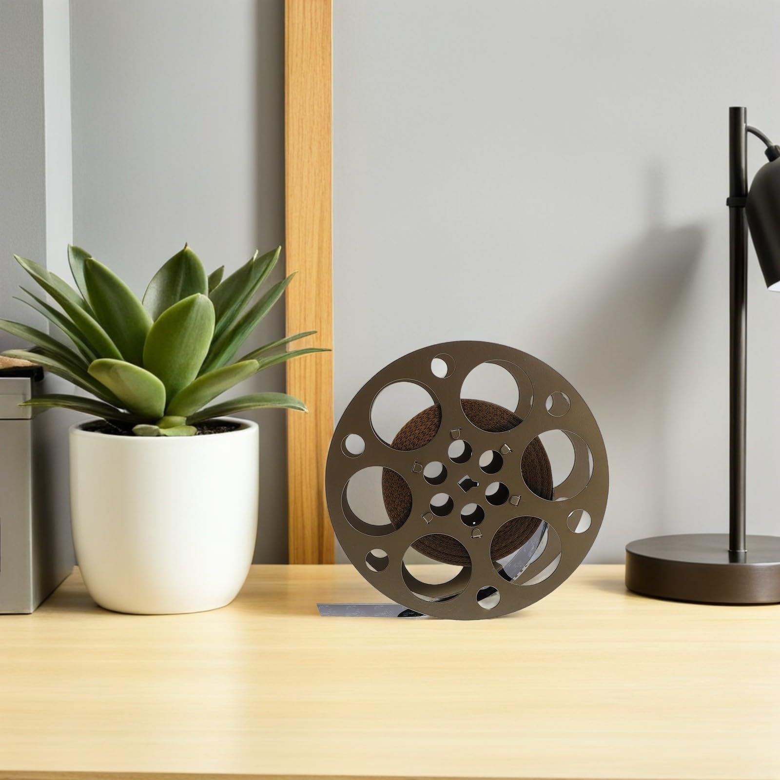 Lurrose Vintage Filmstreifen aus Eisen 18cm Rund Tischdeko für Film Mottopartys und Theaterabende Retro Requisite