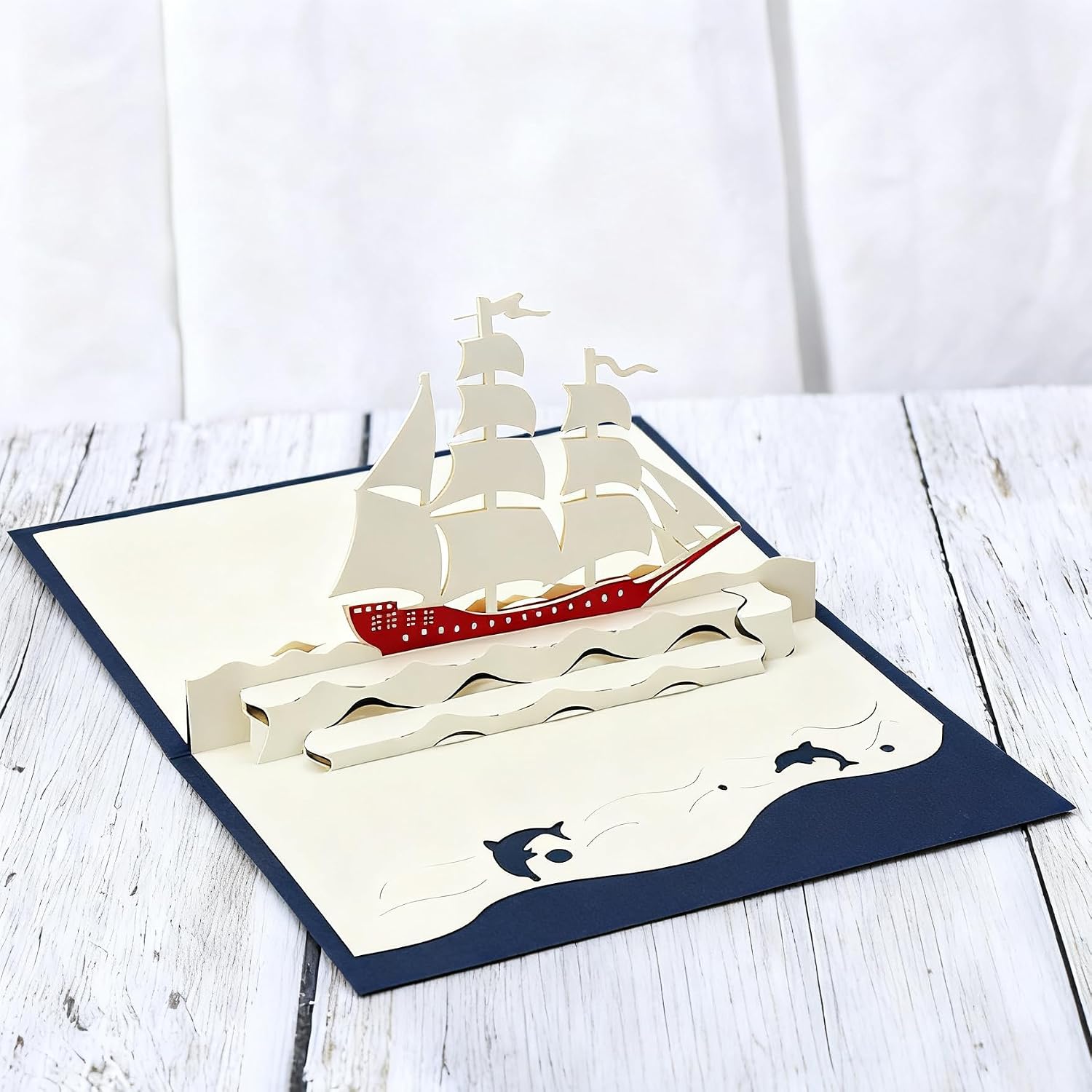 Pop up Card for Birthday Anniversary Thank You Retirement Travel Graduation Bon Voyage-Sailboat for Travel Lover Sailing Enthusiasts