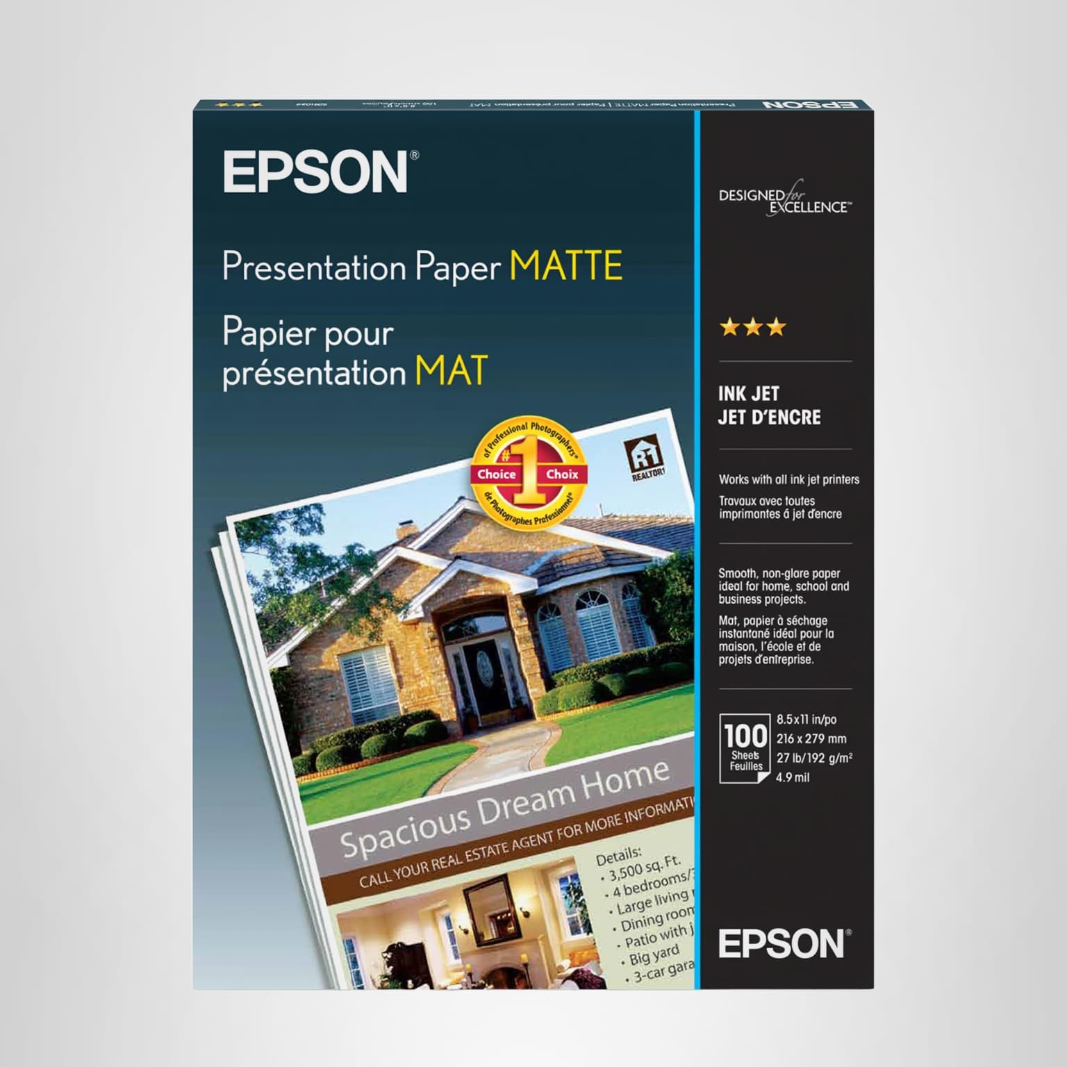 Amazon.com : Epson Presentation Paper Matte, 8.5 x 11 Inch, 100
