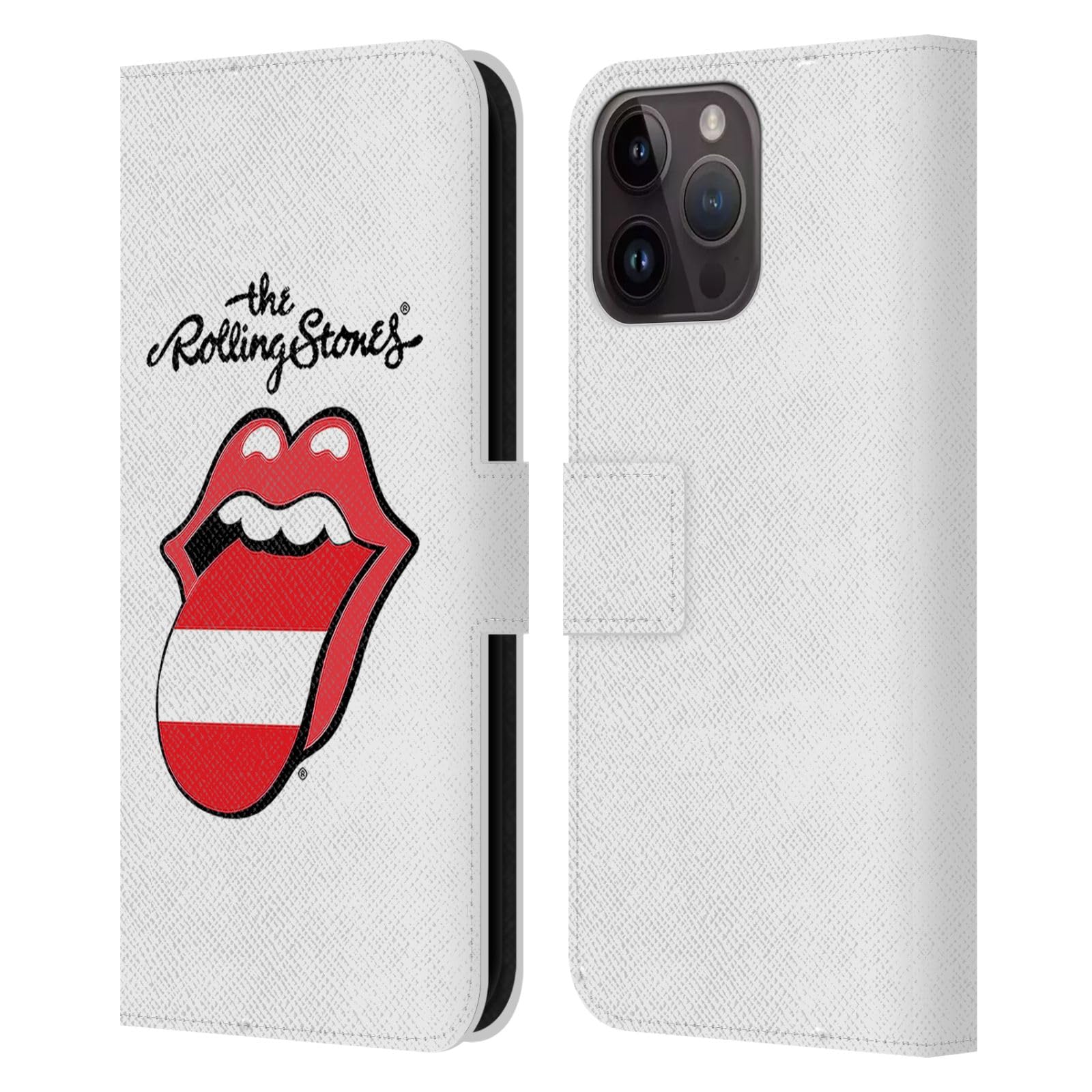 Funda de cuero tipo libro para iPhone 15 Pro Max The Rolling Stones Austria 1 7