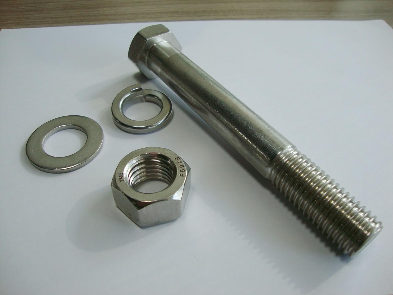 Hex Bolt, 3/4-10 * 5-1/2" Hex Head Screws Bolts, Nuts, Flat & Lock Washers,304 Stainless Steel 18-8, Partial Thread, 1 Set by DYFOL