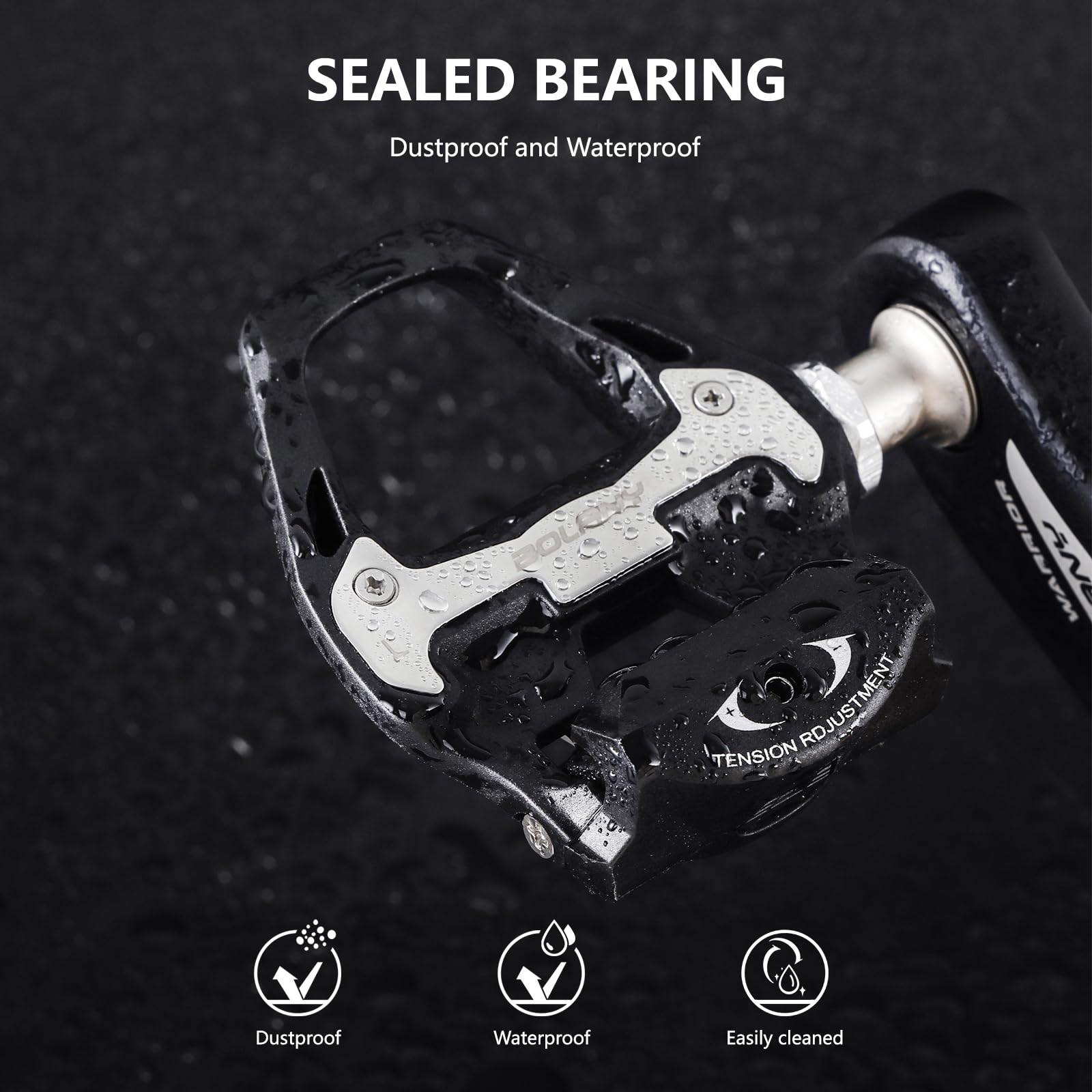 BOLANY Pedali SPD-SL Per Bici Da Strada - Leggeri In Nylon, Compatibili Shimano, Con Tacchetti Inclusi