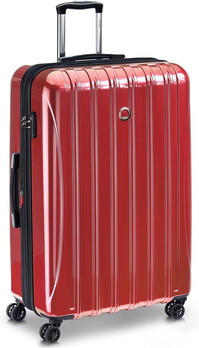 DELSEY PARIS Helium Aero Hardside Equipaje Expandible con Ruedas Giratorias, Rojo Ladrillo, Comprobado-Grande 28 Pulgadas