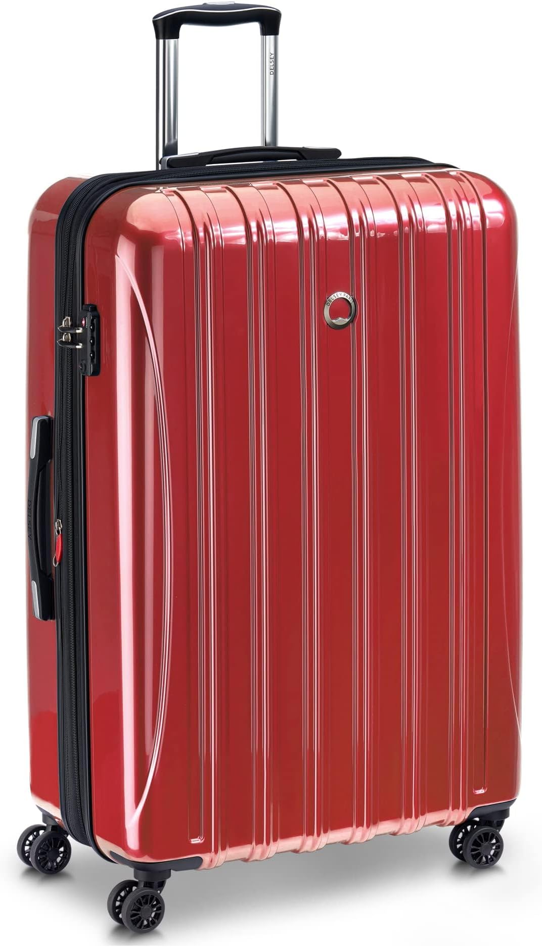 Helium Aero Hardside Expandable Luggage with Spinner Wheels, Brick Red, Checked-Large 28 Inch