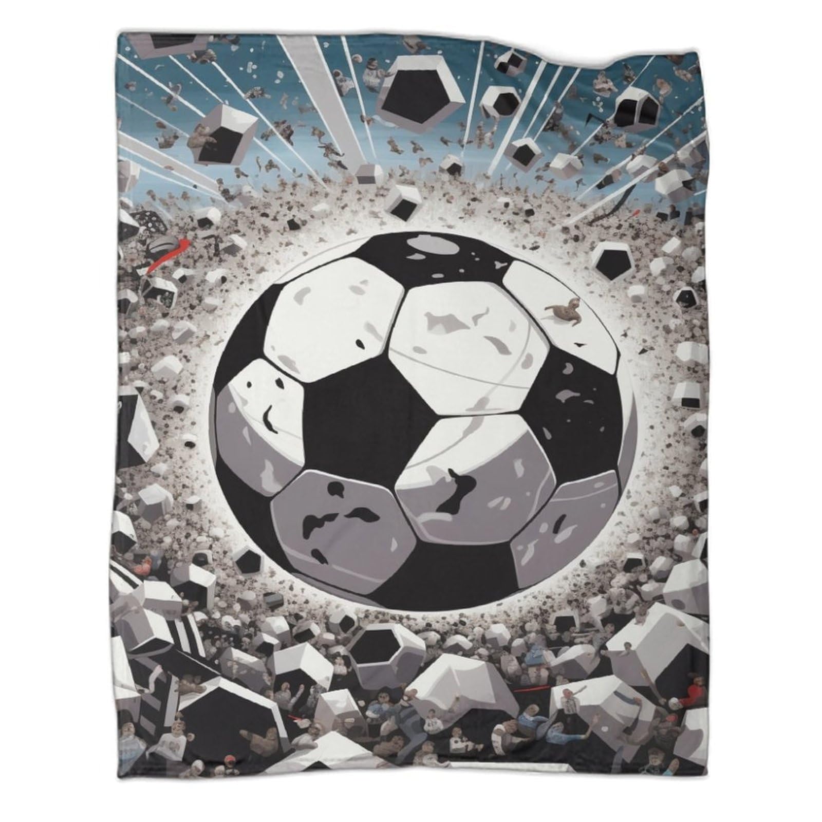 Couverture de voyage football idée cadeau enfant douce et moelleuse