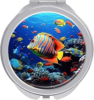 Sea Fishes Travel Makeup Mirror Portable Comp...
