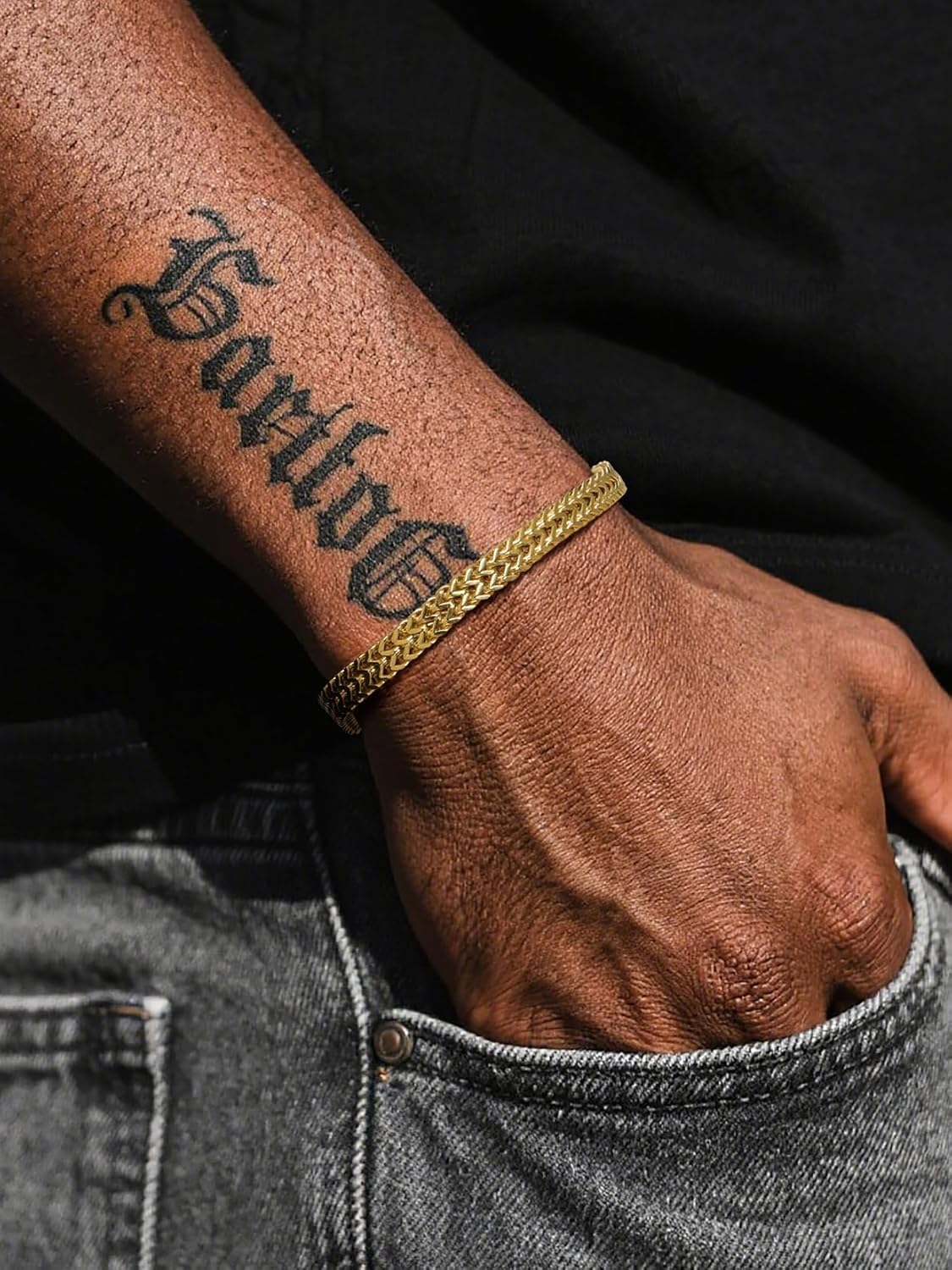 Richsteel Bracelets for Men 6mm/10mm/12mm Width Stainless Steel With Sturdy Clasp Franco Curb Chain Mens Bracelet 7.4/8.2/9 Inches Length - Image 8