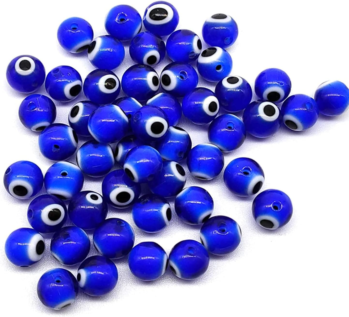 Evil Eye Beads - Turkish Handmade Flat Round Glass Spacers for Jewelry Making - Image 8