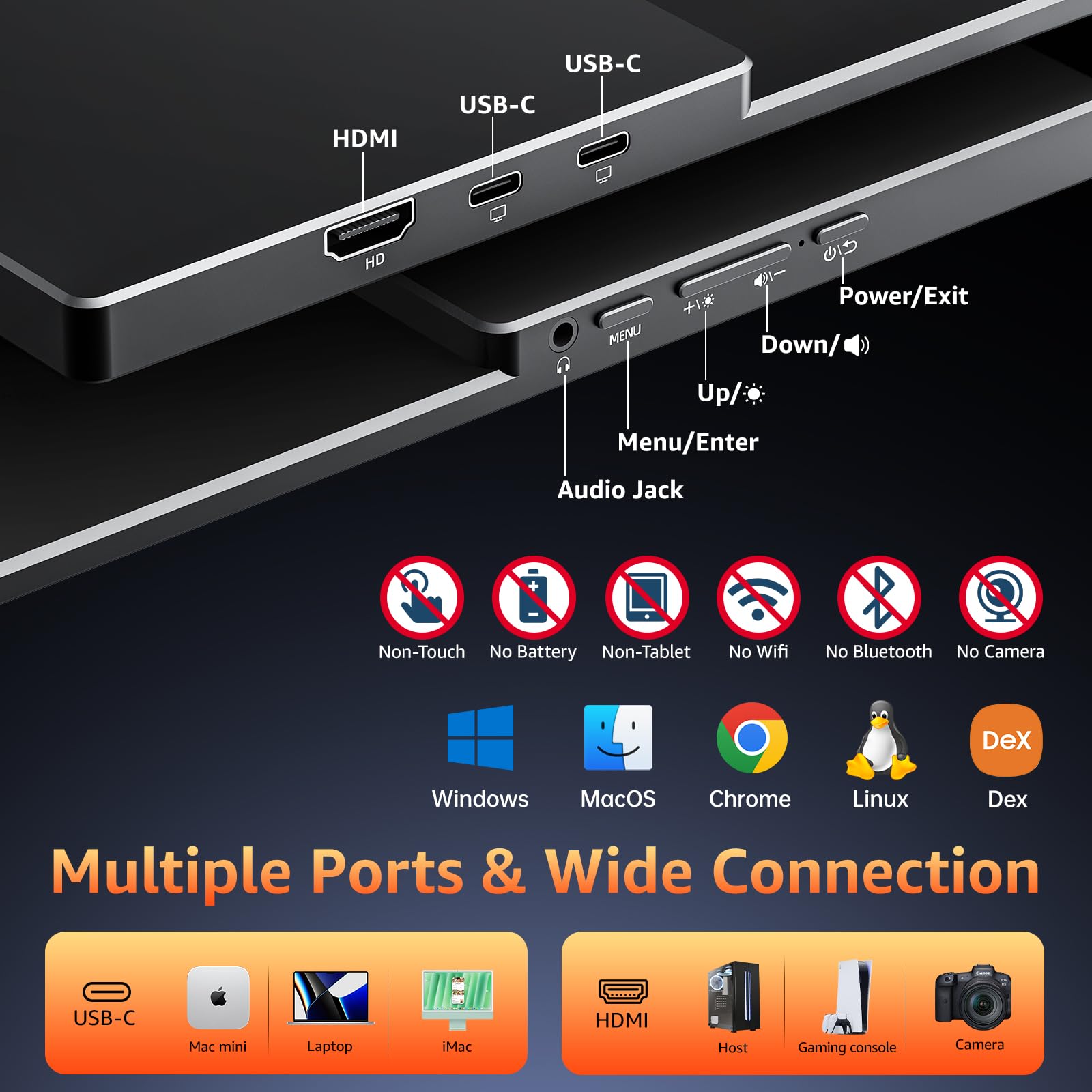 kksmart モニター 18.5インチ VESAスタンド付き Amazon.co.jp: kksmart モバイルモニター 18.5インチ 自立型