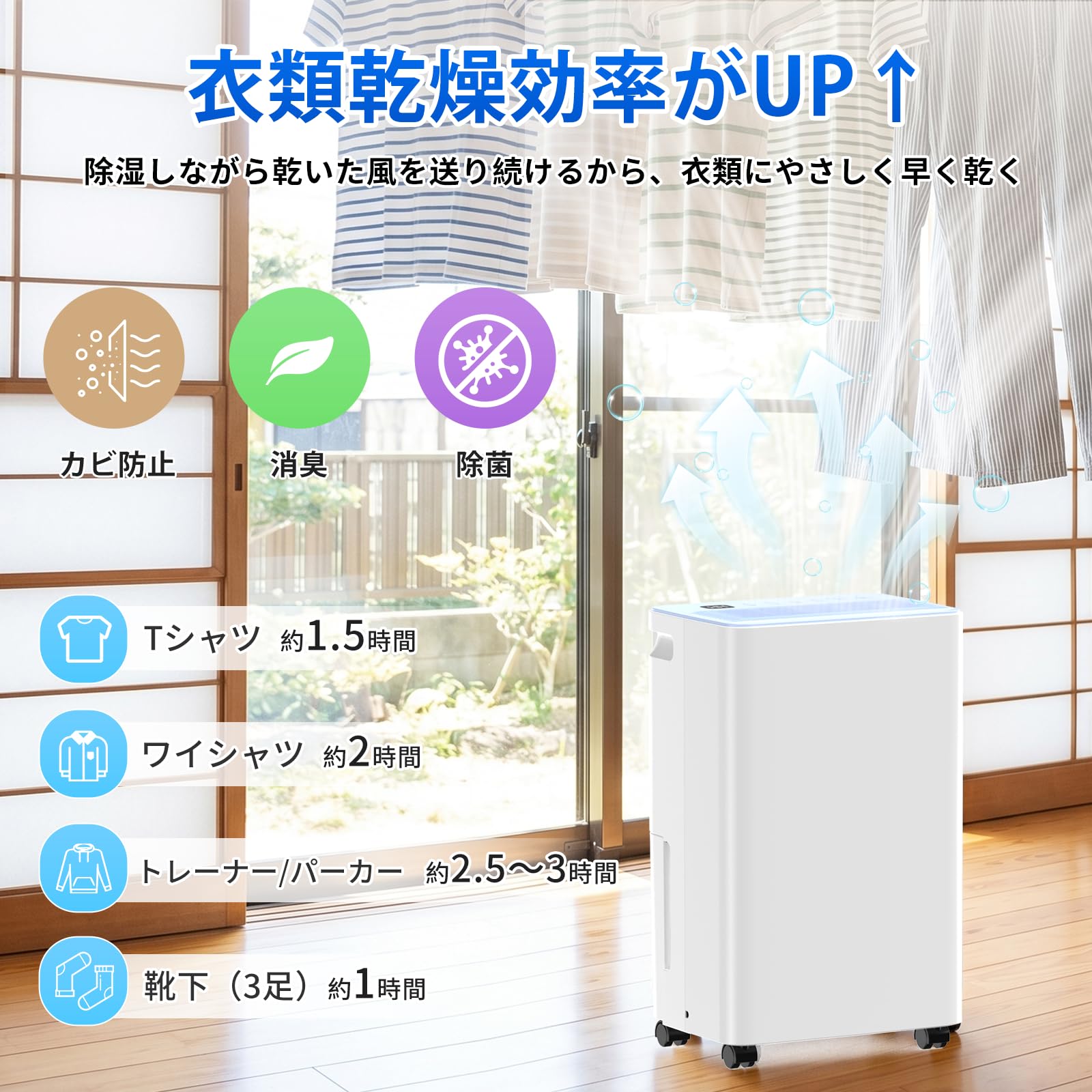Amazon | 除湿機 コンプレッサー式 【2026梅雨·夏対策】 12L/日除湿量