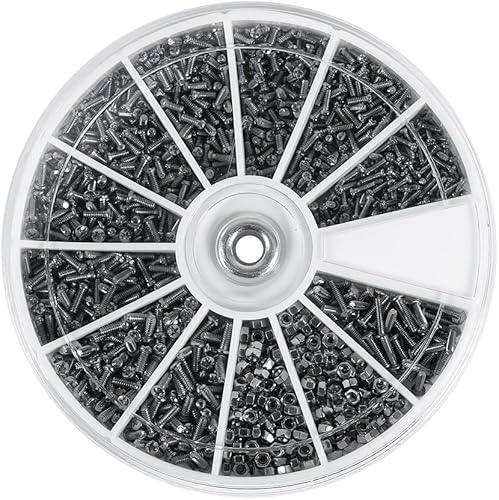 Miniatura 8 de 600 piezas pequeños tornillos de reparación Tuerca Surtido Kit de herramientas de acero inoxidable para relojgafasgafas de solgafas de sol