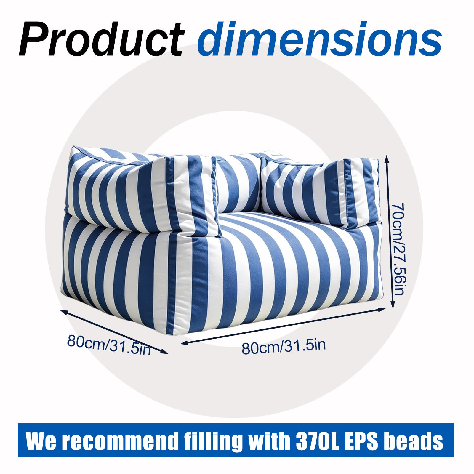 Funda para sillón de un solo asiento (sin relleno), funda ergonómica para tumbona con reposabrazos, tela Oxford a prueba de salpicaduras, para interiores, patio, reclinable, juego (1 asiento
